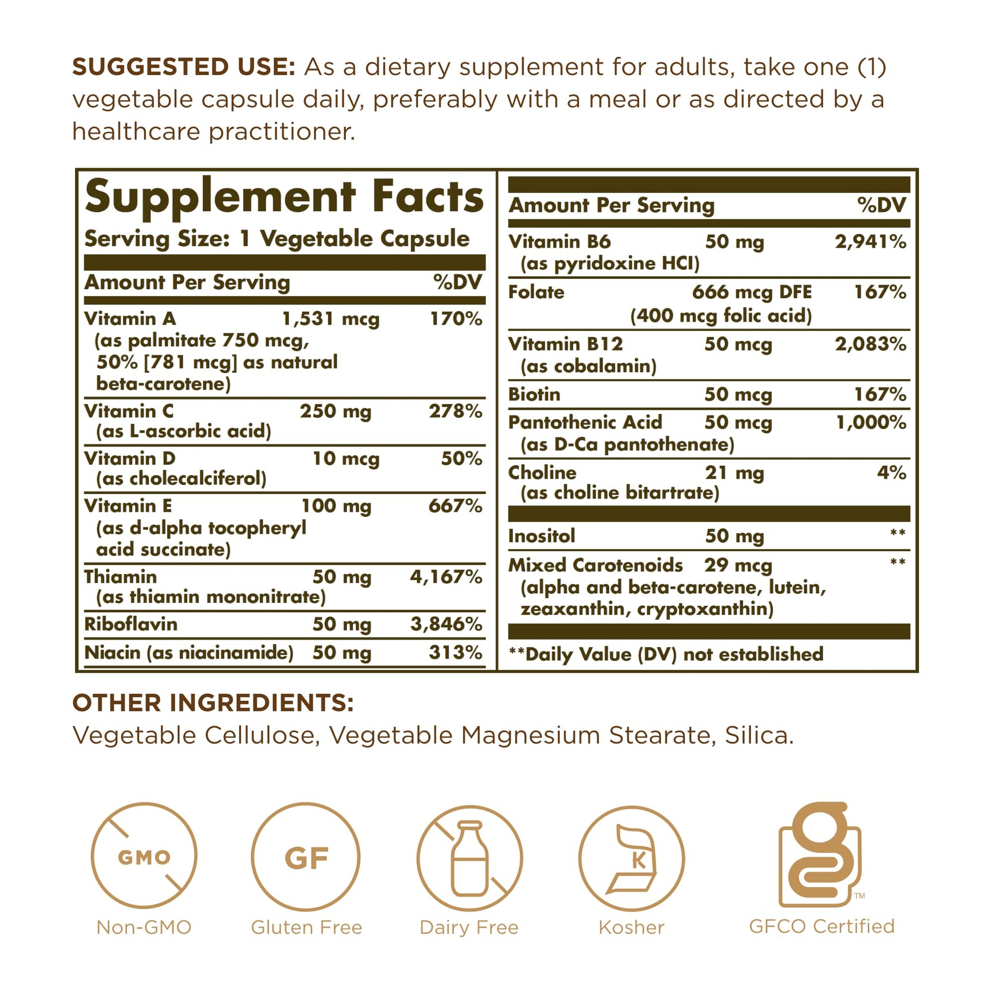 Solgar - Vitamins Only, 90 veggie caps Solgar Au supplements