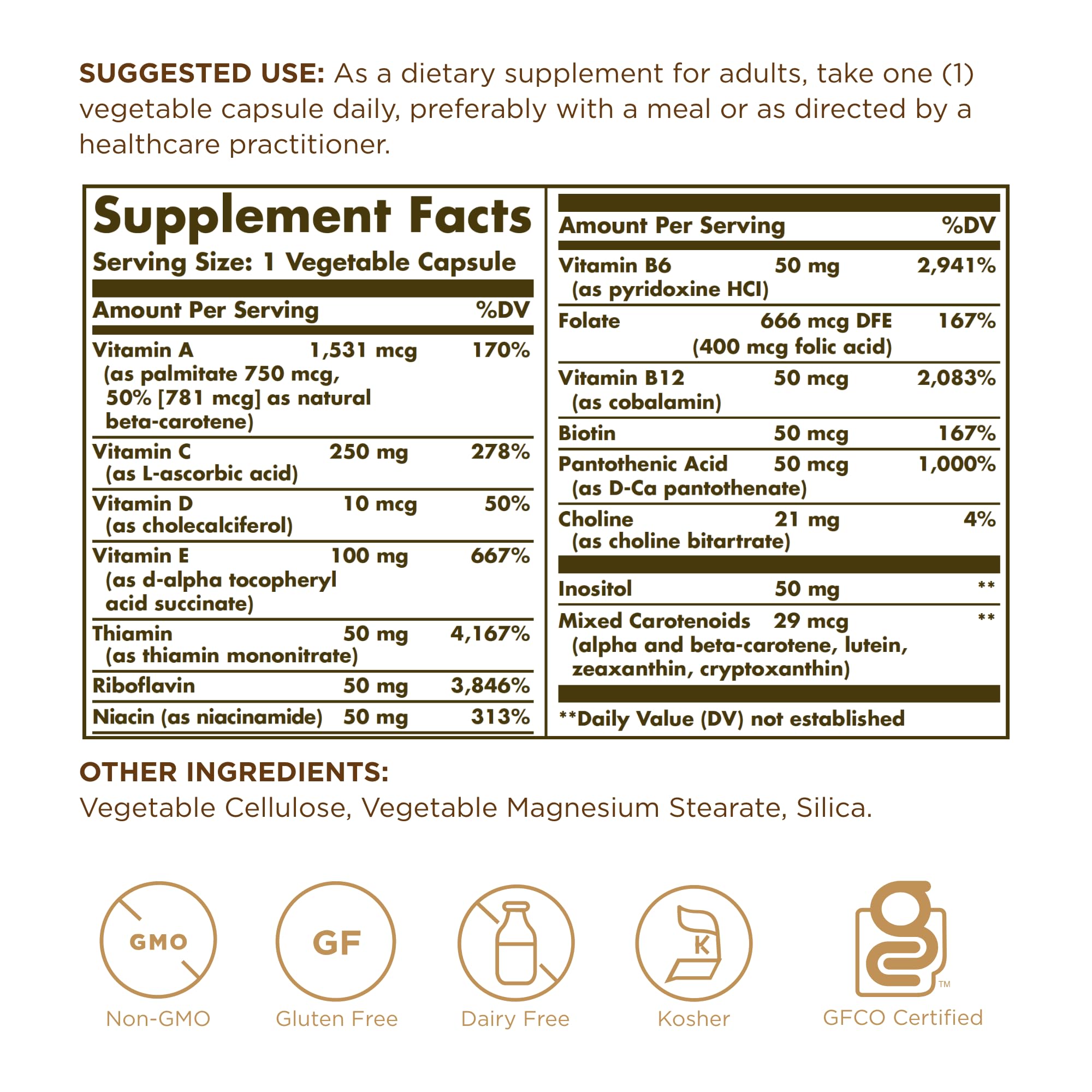 Solgar - Vitamins Only, 90 veggie caps Solgar Au supplements