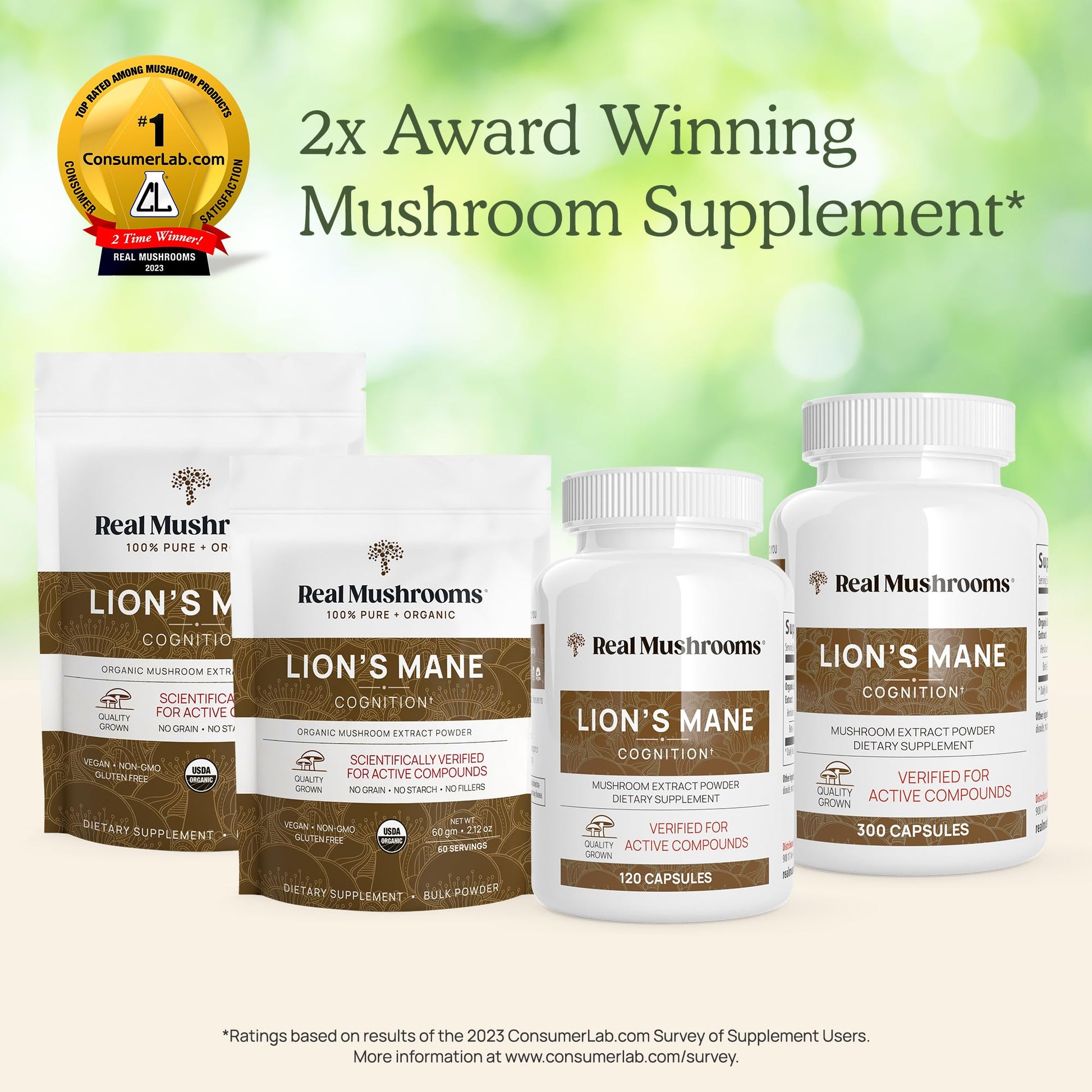 Real Mushrooms Lion’s Mane Capsules - Organic Lions Mane Mushroom Extract Real Mushrooms Au supplements