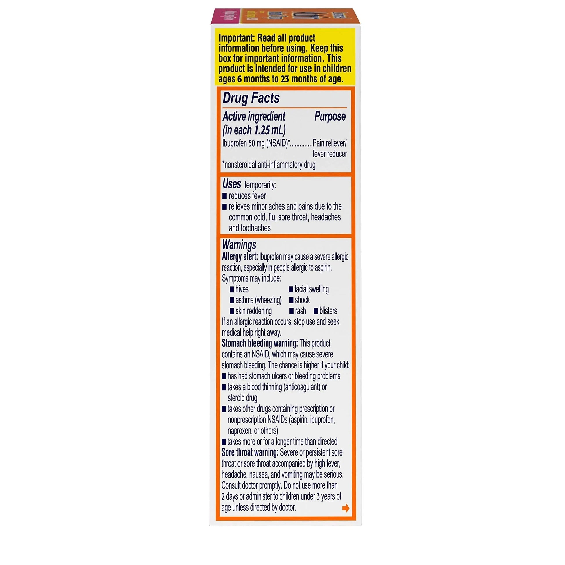 Concentrated Motrin Aspirin, 0.5 Fluid Ounce Motrin Au supplements