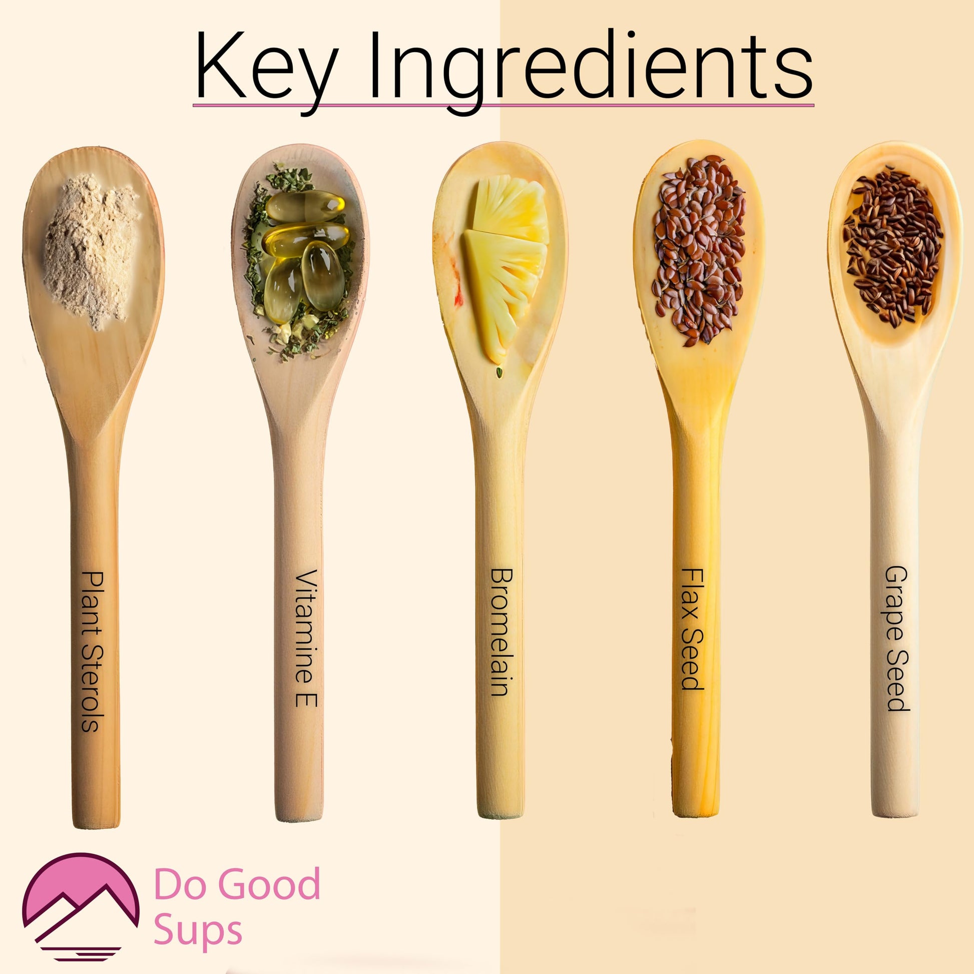 Do Good Sups The Looker 60 Caps- Skin Hair and Nails Vitamins - Natural Collagen Production - Reduces Hair Thinning - Skin Elasticity - Skin Moisture - Plant Sterols Bromelain Zinc Vitamin E Selenium Do Good Sups Au supplements