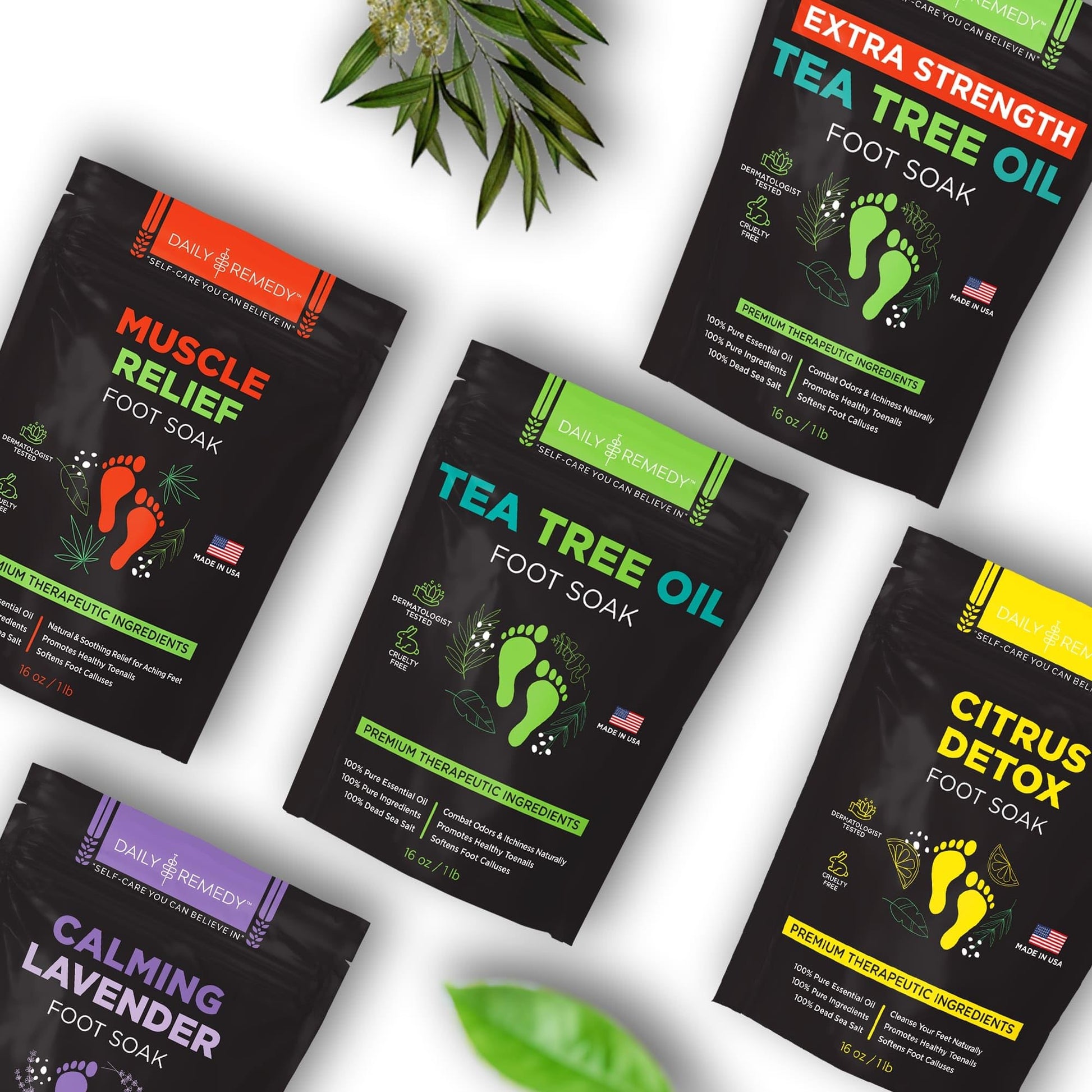 Tea Tree Oil Foot Soak with Epsom Salt - Made in USA - for Toenail Athletes Foot DAILY REMEDY Au supplements
