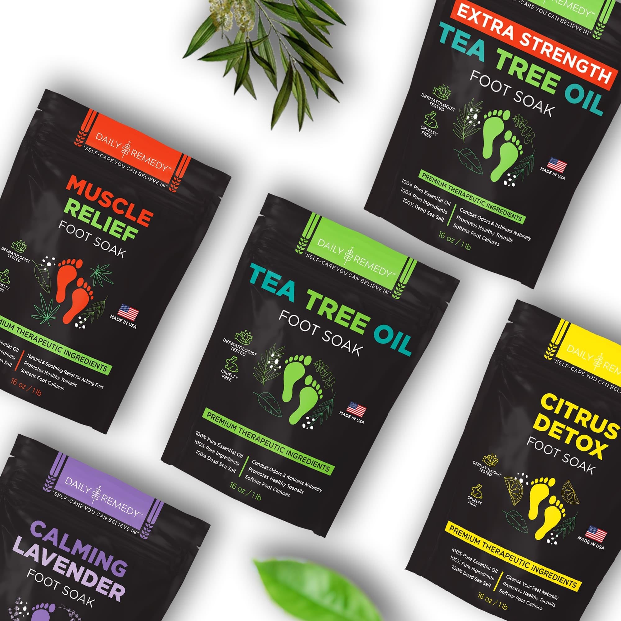 Tea Tree Oil Foot Soak with Epsom Salt - Made in USA - for Toenail Athletes Foot DAILY REMEDY Au supplements
