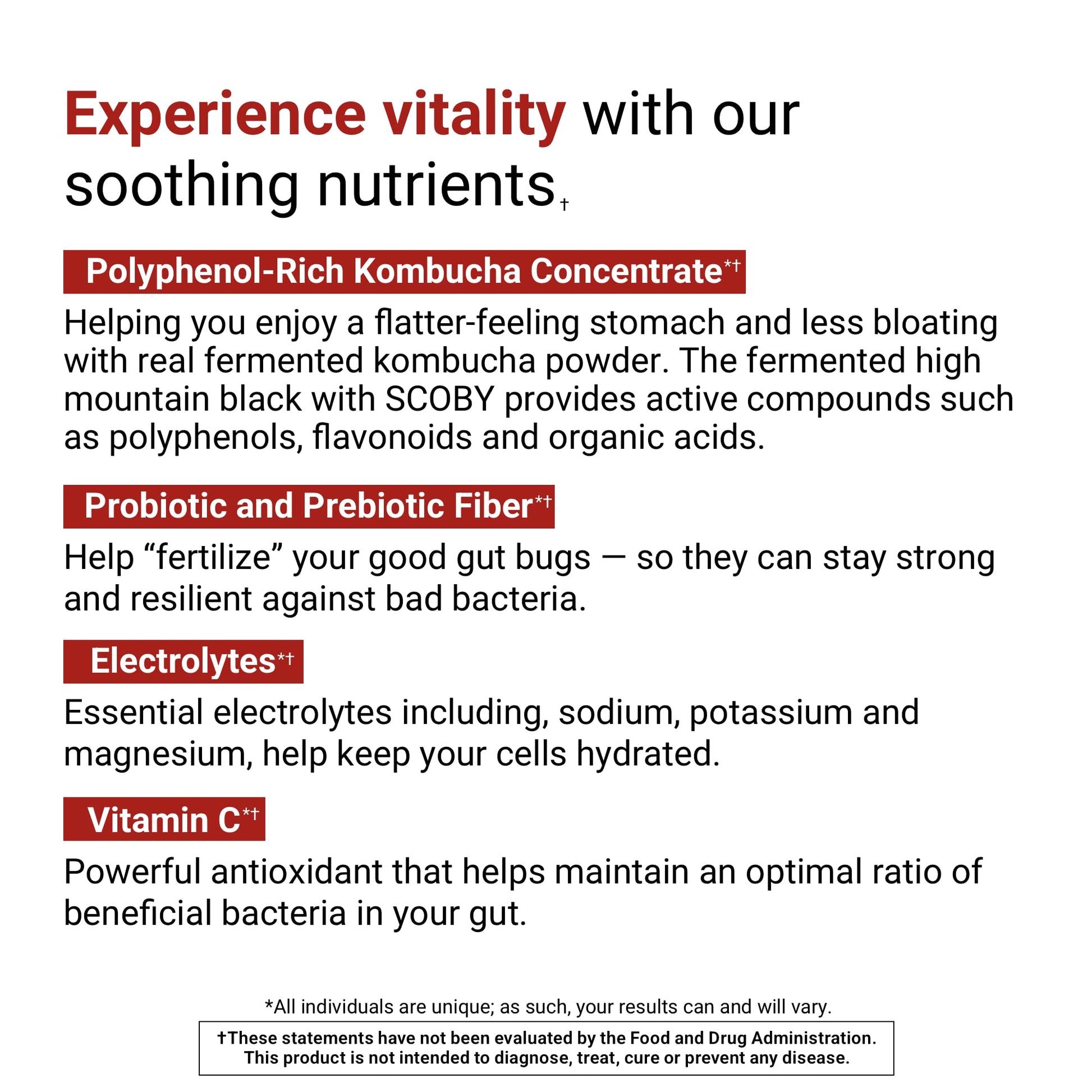 ACTIVATEDYOU Daily Digestive Tonic Kombucha - Support Healthy Digestion & Youthful, Long-Lasting Energy- Prebiotic Fiber, Probiotics, Postbiotics, Vitamin C, Berry Lemonade Flavor (30 Servings) ACTIVATEDYOU Au supplements
