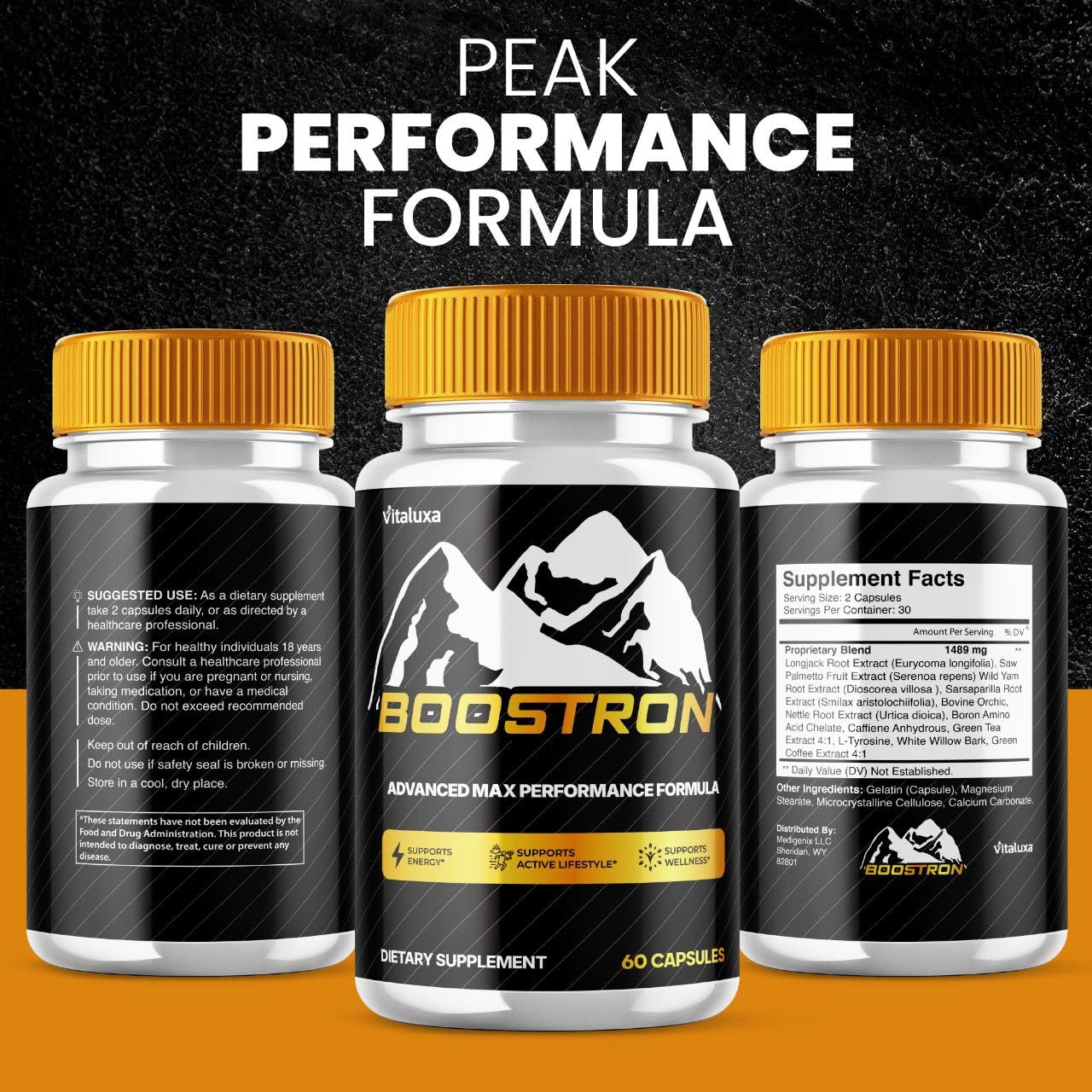 Boostron Capsules, Boostron Supplement Pills - Boostrom Maximum Strength Performance Blend Premium Advanced Formula All Natural Ingredients for Advanced Health Vitamin Support Reviews (60 Capsules) Vitaluxa Au supplements
