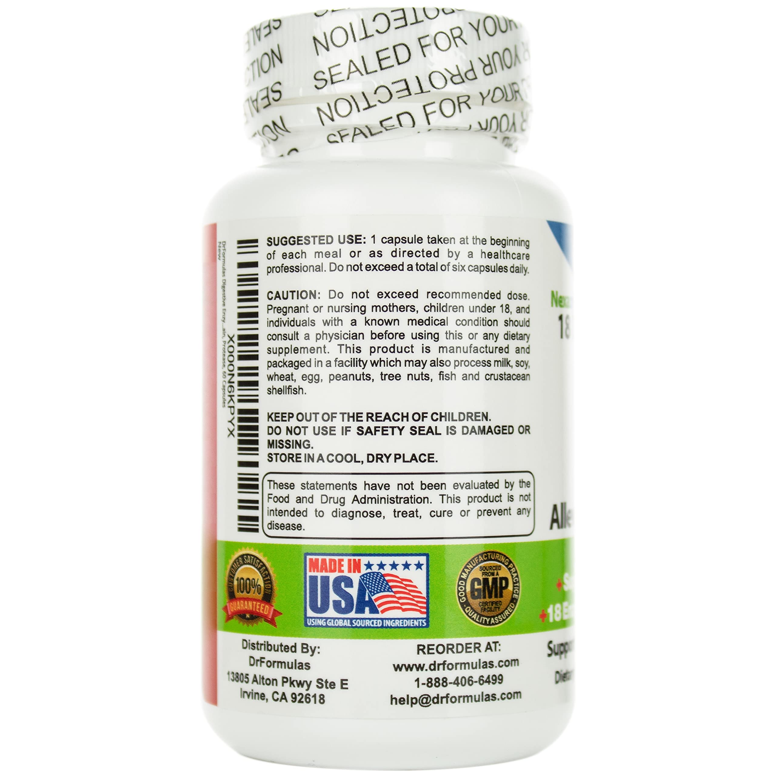 DrFormulas Digestive Enzymes for Bloating Relief, Gas, Lactose Intolerance DrFormulas Au supplements