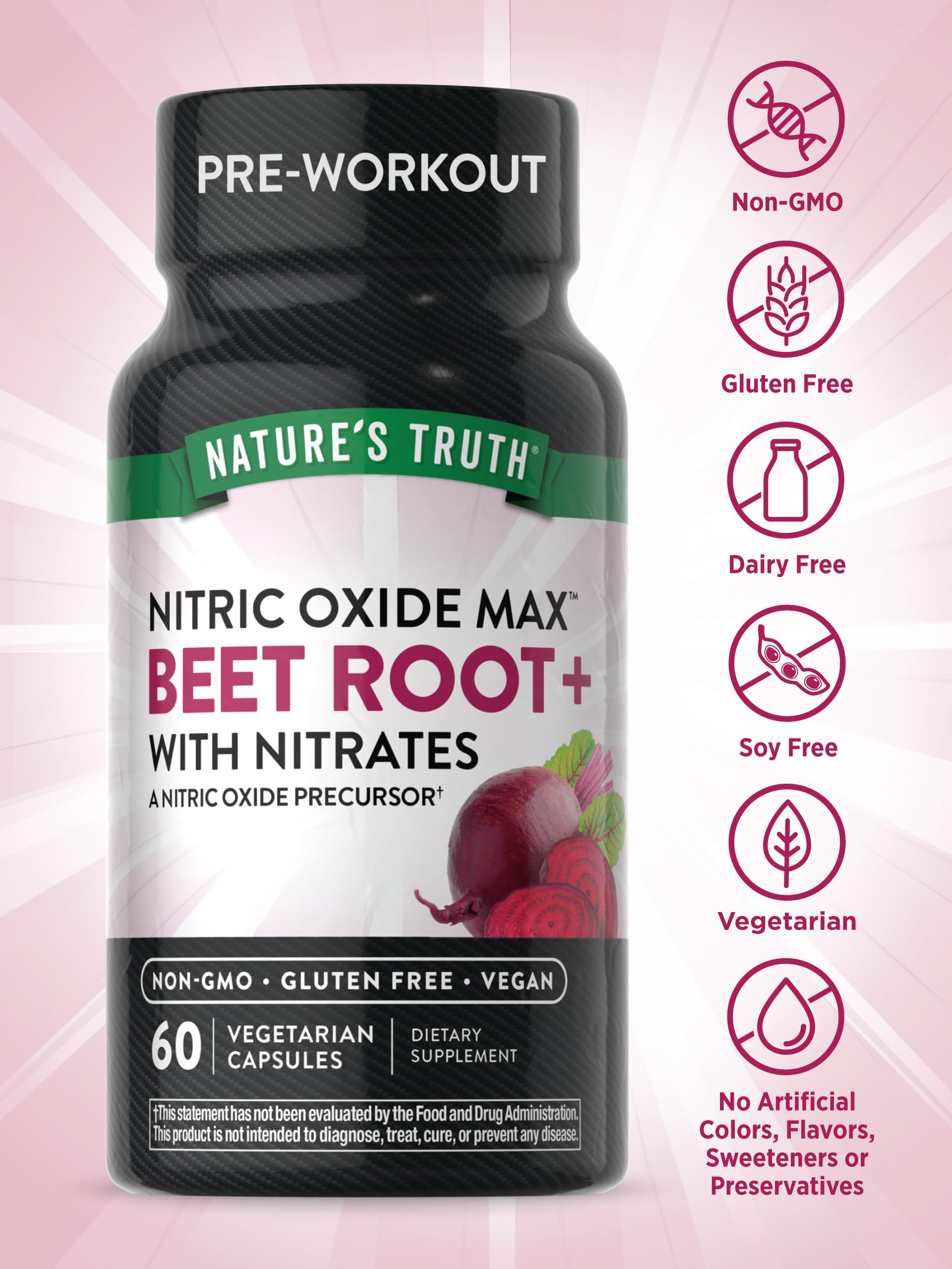 Nature's Truth Beet Root Capsules | 60 Count | Nitric Oxide Supplement for Men and Women Nature's Truth Au supplements
