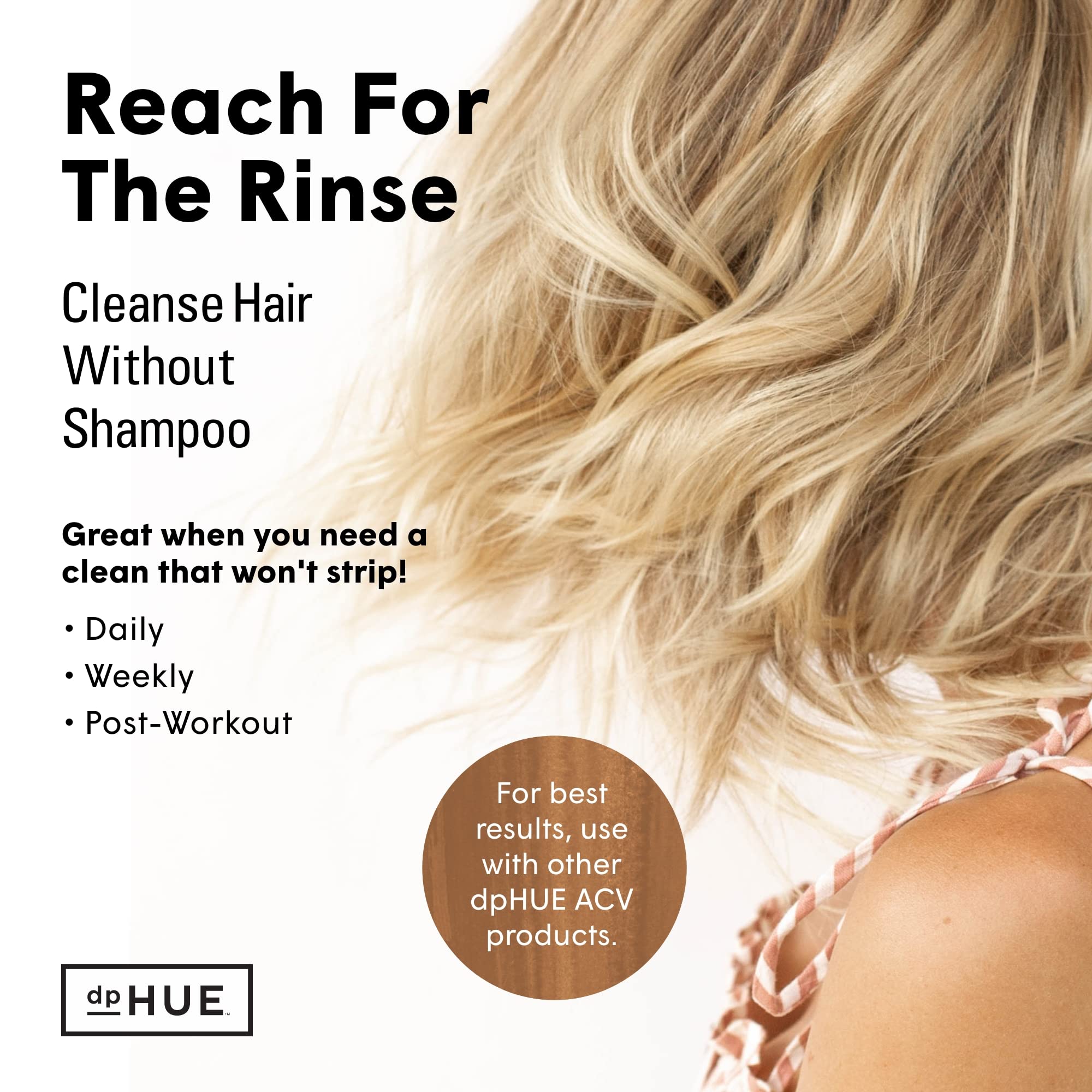 dpHUE Apple Cider Vinegar Hair Rinse, 8.5 oz - Shampoo Alternative & Scalp Cleanser dpHUE Au supplements