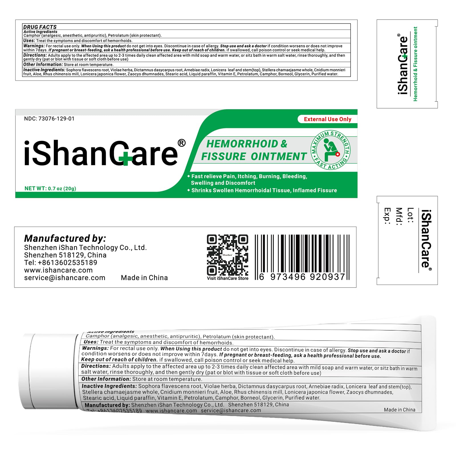 Hemorrhoid Cream, Hemorrhoid & Fissure Treatment Ointment Extra Strength, Relief Anal Pain, Itching, Bleeding, Swelling, Discomfort, Natural Herbs Fast Acting Ingredients, Contains Vitamin E ishancare Au supplements