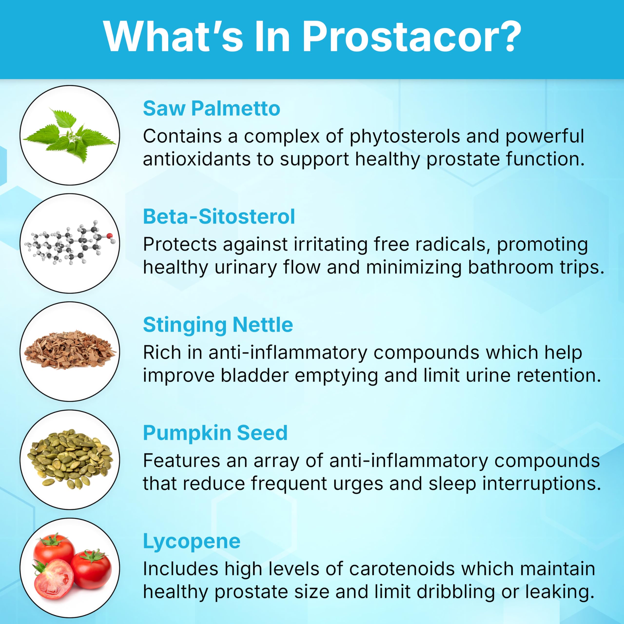 Prostacor - Natural Prostate Support Supplement - Non-GMO, Vegan, Gluten-Free Prostacor Au supplements