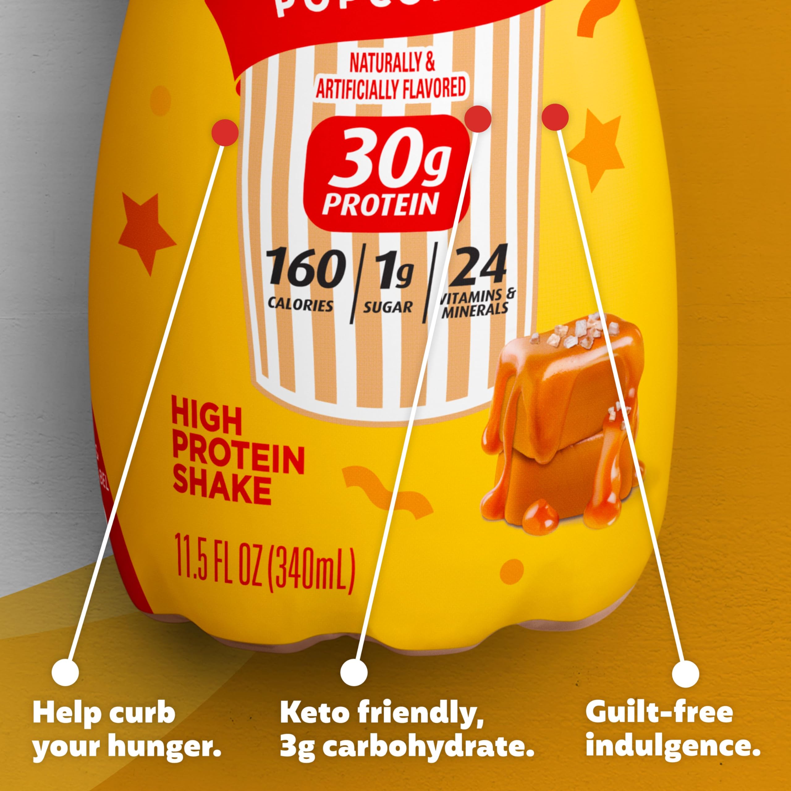 Premier Protein Shake Limited Edition Salted Caramel Popcorn, 30g 1g Sugar 24 Vitamins Premier Protein Au supplements