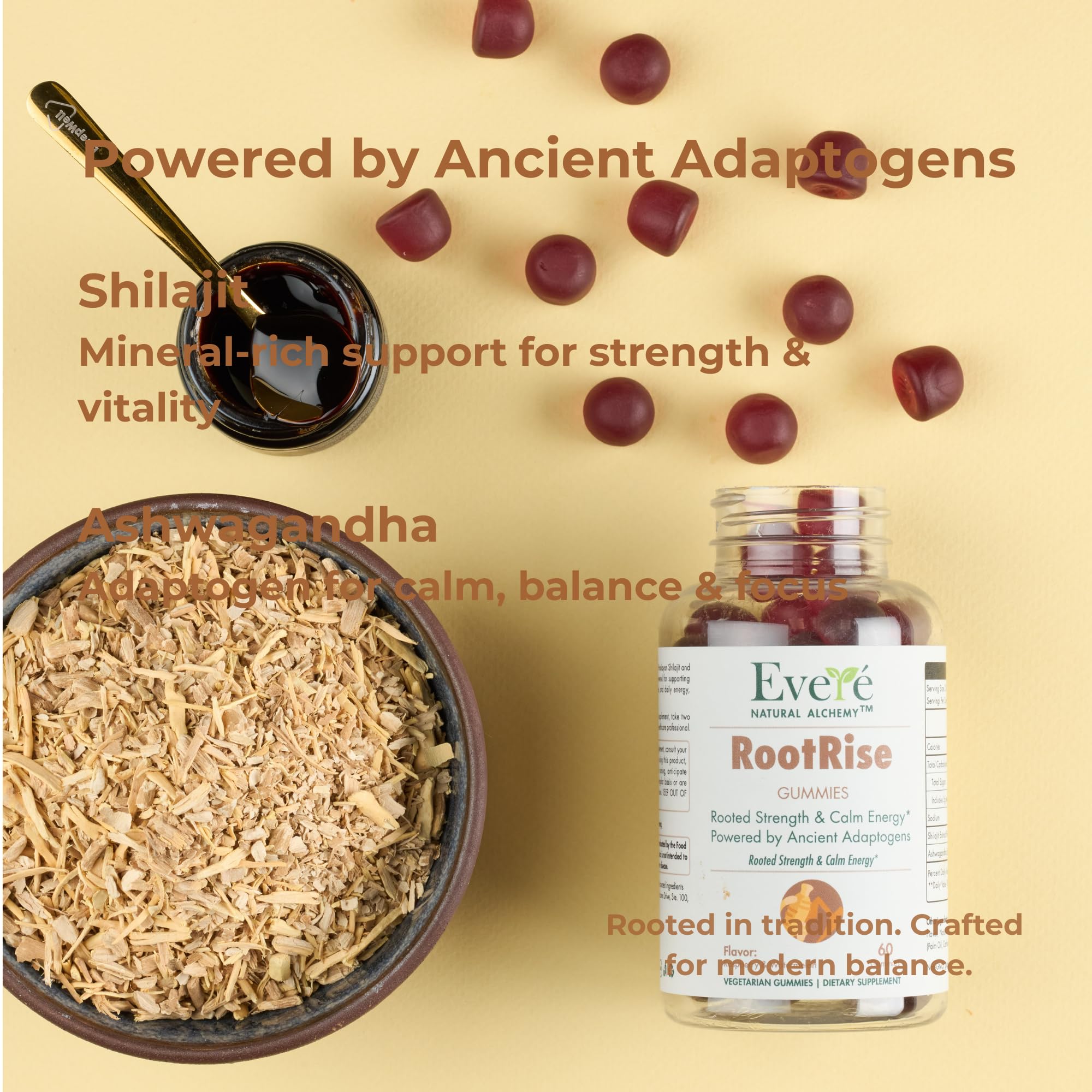 The EverÉ Natural Alchemy Evere RootRise Gummies - Shilajit + Ashwagandha Gummies The EverÉ Natural Alchemy Au supplements