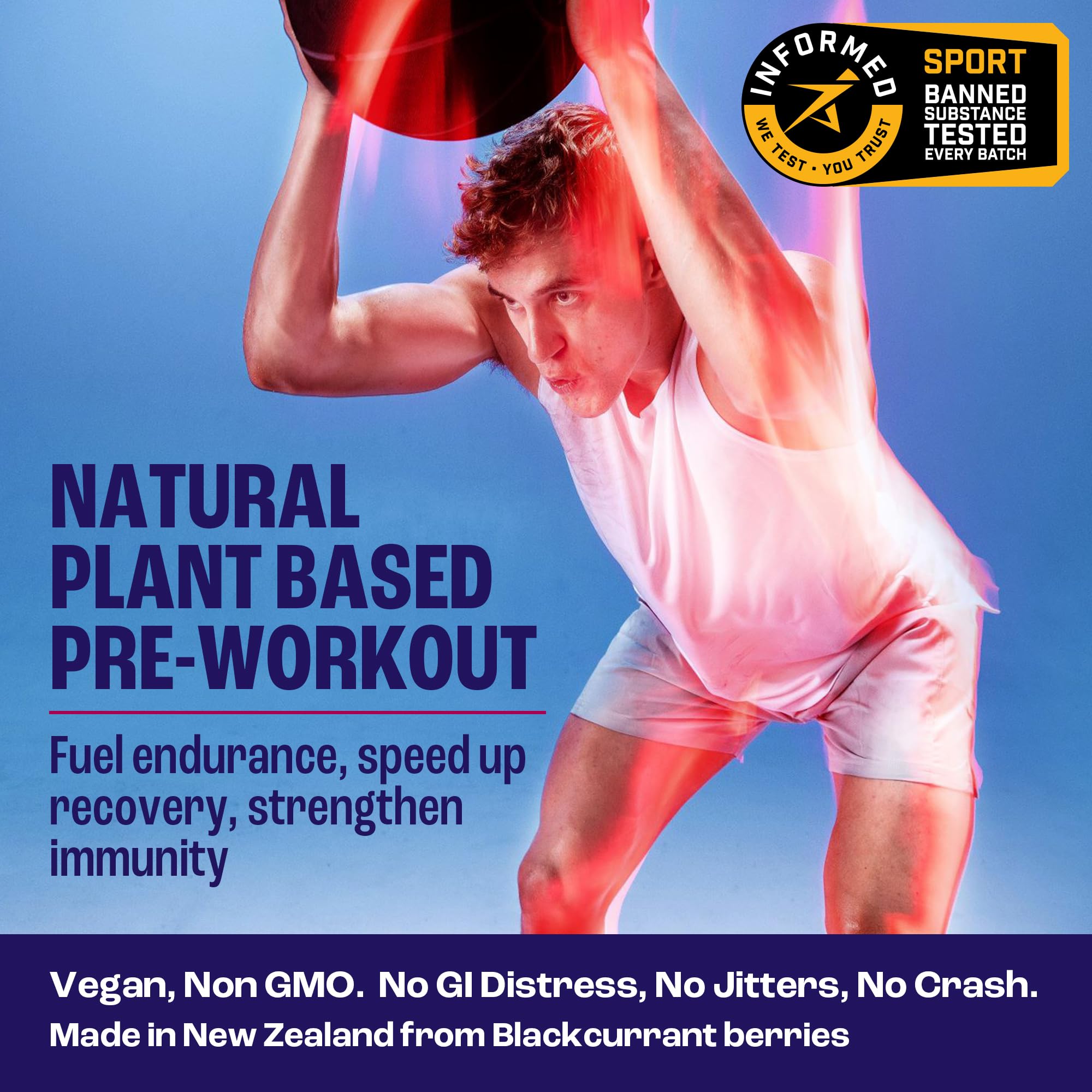 2before Blackcurrant I All Natural Vegan Pre Workout, with 120mg Caffeine I Clean Energy 2before Au supplements