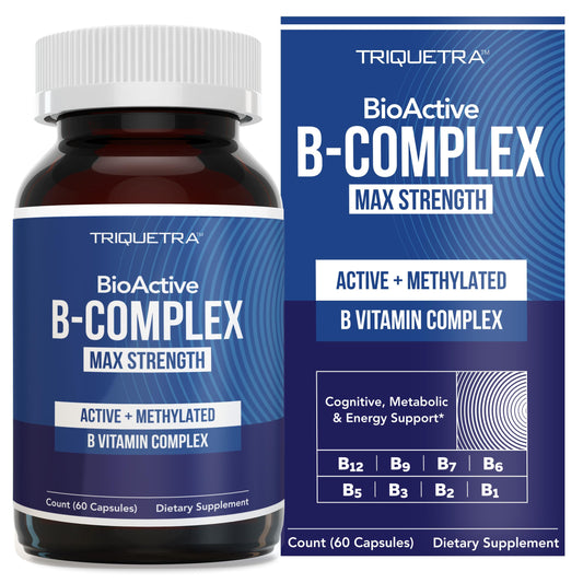 BioActive Vitamin B Complex - Blood Stream Ready, Methylated B Complex - Featuring Methylfolate, 3 BioActive Forms of B12, BenfoPure® B1 & Pantesin Triquetra HealthUS supplements