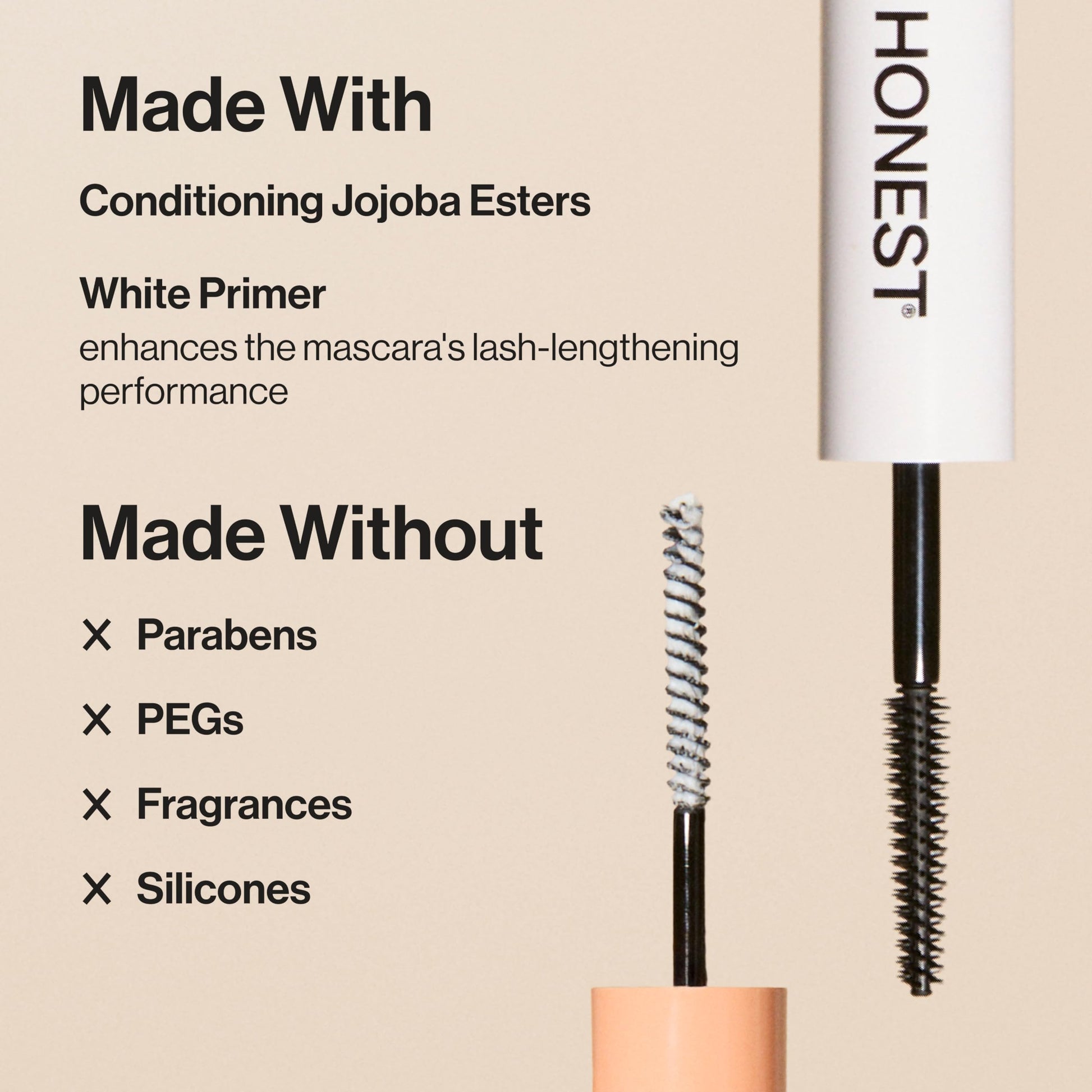 Honest Beauty 2-in-1 Extreme Length Clean Mascara + Lash Primer | Lengthening + Volumizing | Cruelty Free + Safe for Sensitive Eyes | Black, .27 fl oz Honest Beauty Au supplements