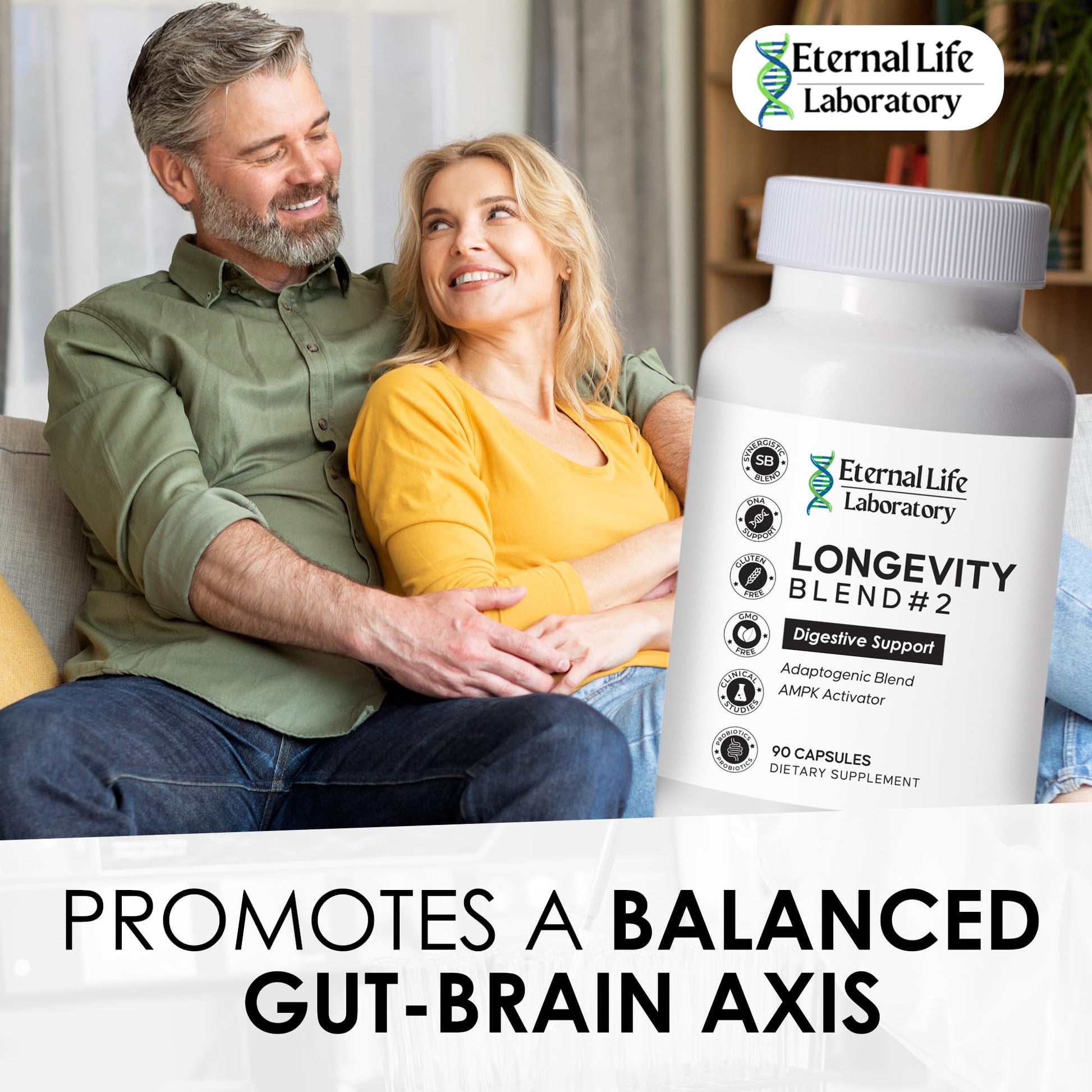 Probiotics for Women and Men, Daily Probiotic Supplement Probiotics and Triphala, Green Tea Extract - Anti-Aging Gut Health Optimizer - Intestinal, Colon & Digestive Health - 90 Capsules Eternal Life Laboratory Au supplements