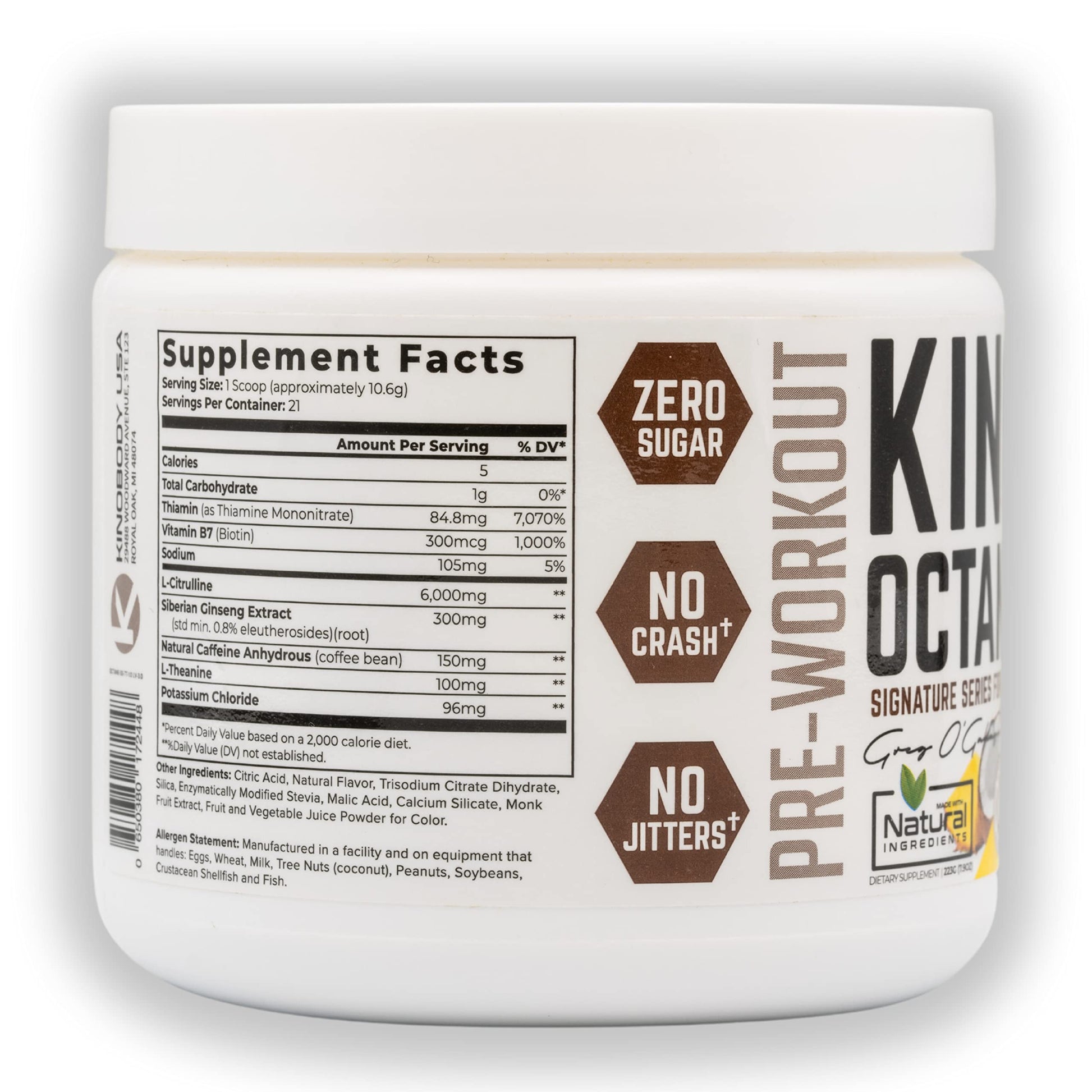 KINOBODY Kino Octane Pre-Workout Supplement Powder for Men and Women, Elevated KINOBODY Au supplements
