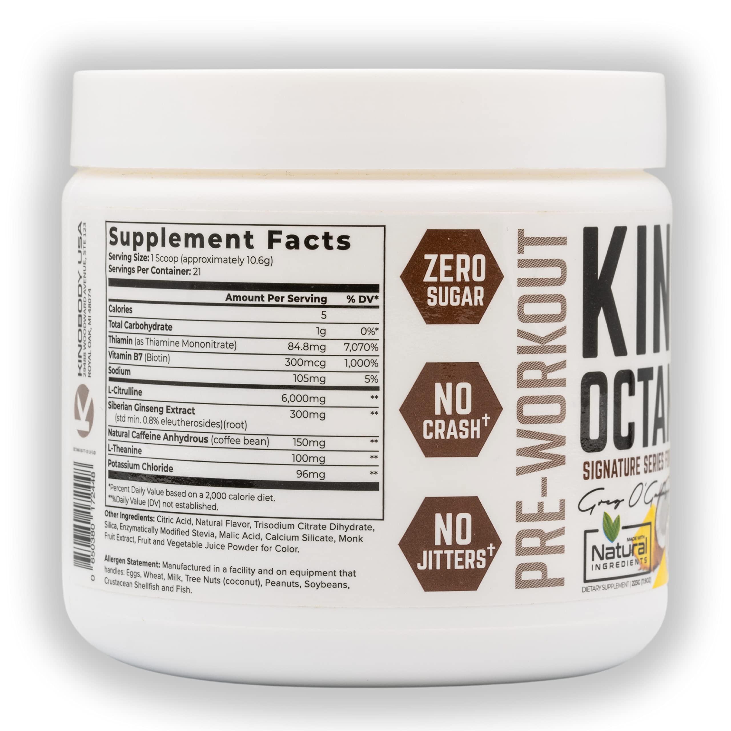 KINOBODY Kino Octane Pre-Workout Supplement Powder for Men and Women, Elevated KINOBODY Au supplements