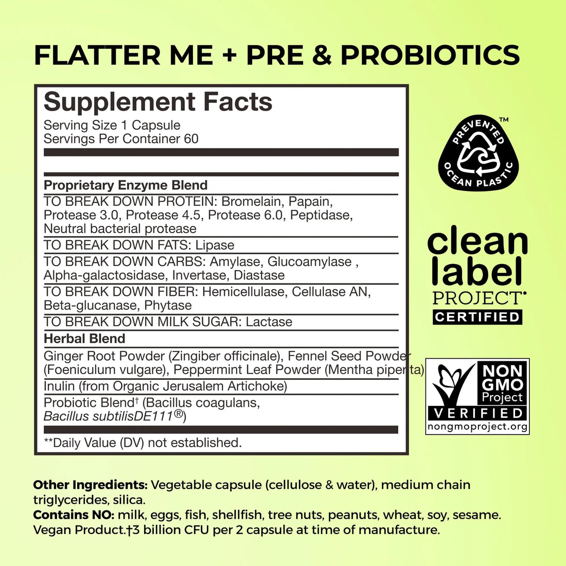 HUM Flatter Me Digestive Enzymes Plus Prebiotics & Probiotics, Digestive Health Bloating Supplement for Women & Men, Fast Acting Anti Bloat Pills Multi Enzyme HUM uk supplements