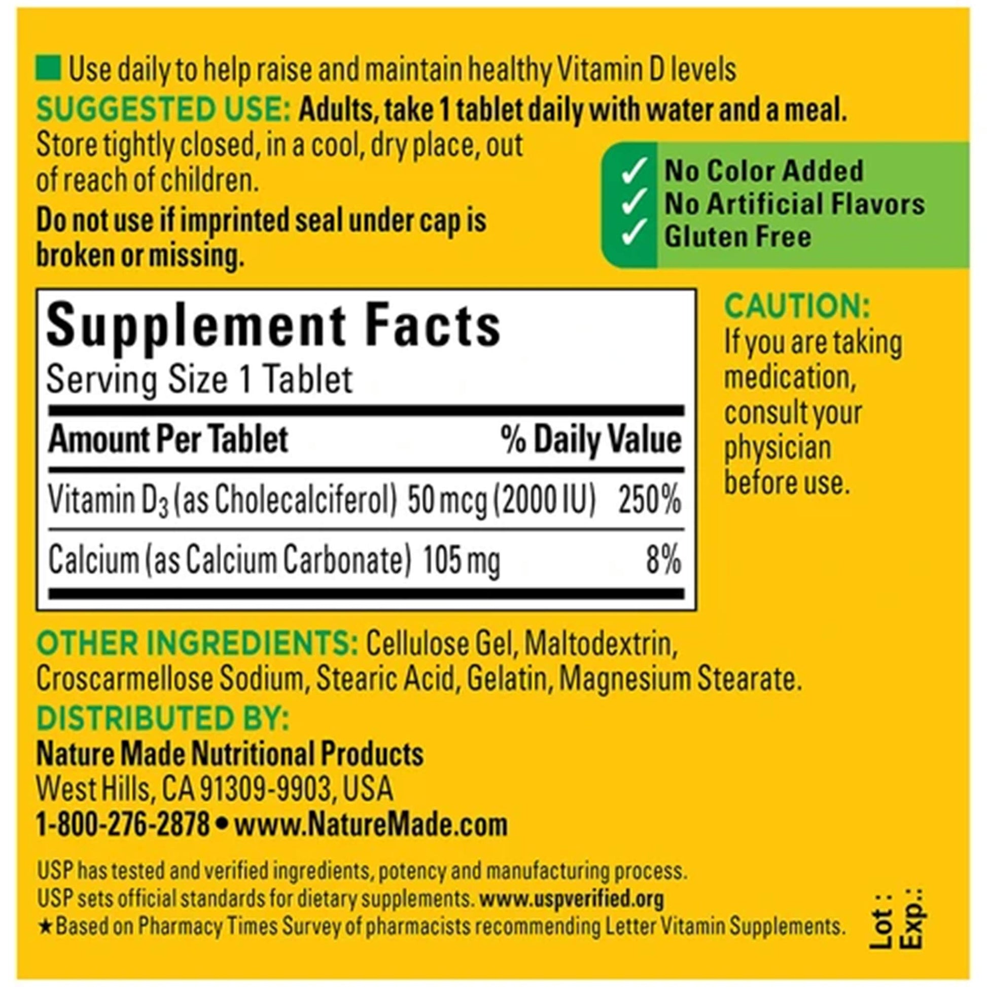 Nature Made Vitamin D3 2000iu 320 Ct. Soft Gels (Packaging May Vary) Nature Made Au supplements