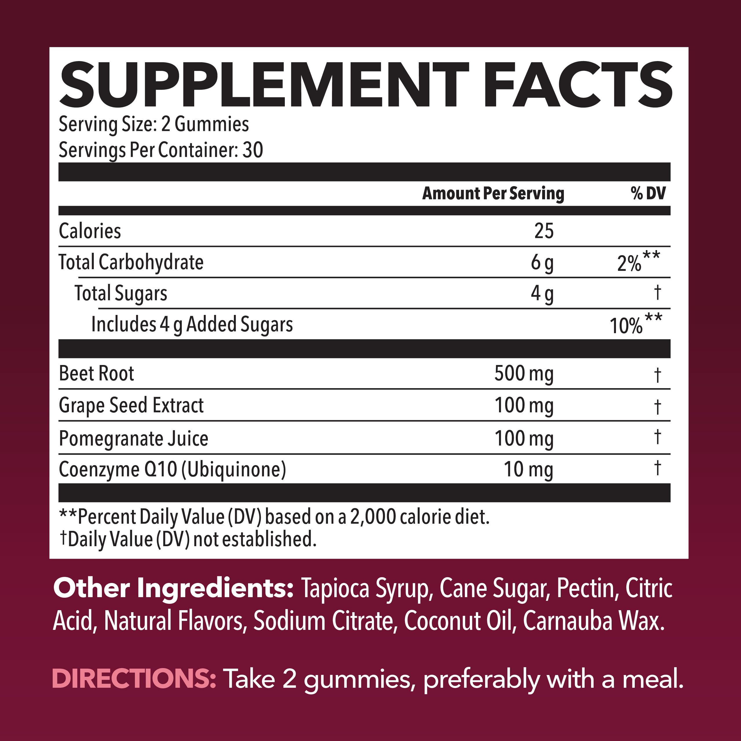 Beet Root Gummies with COQ10 & Pomegranate - Nitric Oxide Supplement for Men and Women - Beetroot for Endurance, Performance, Recovery - Vegan, Non-GMO, Gluten Free
