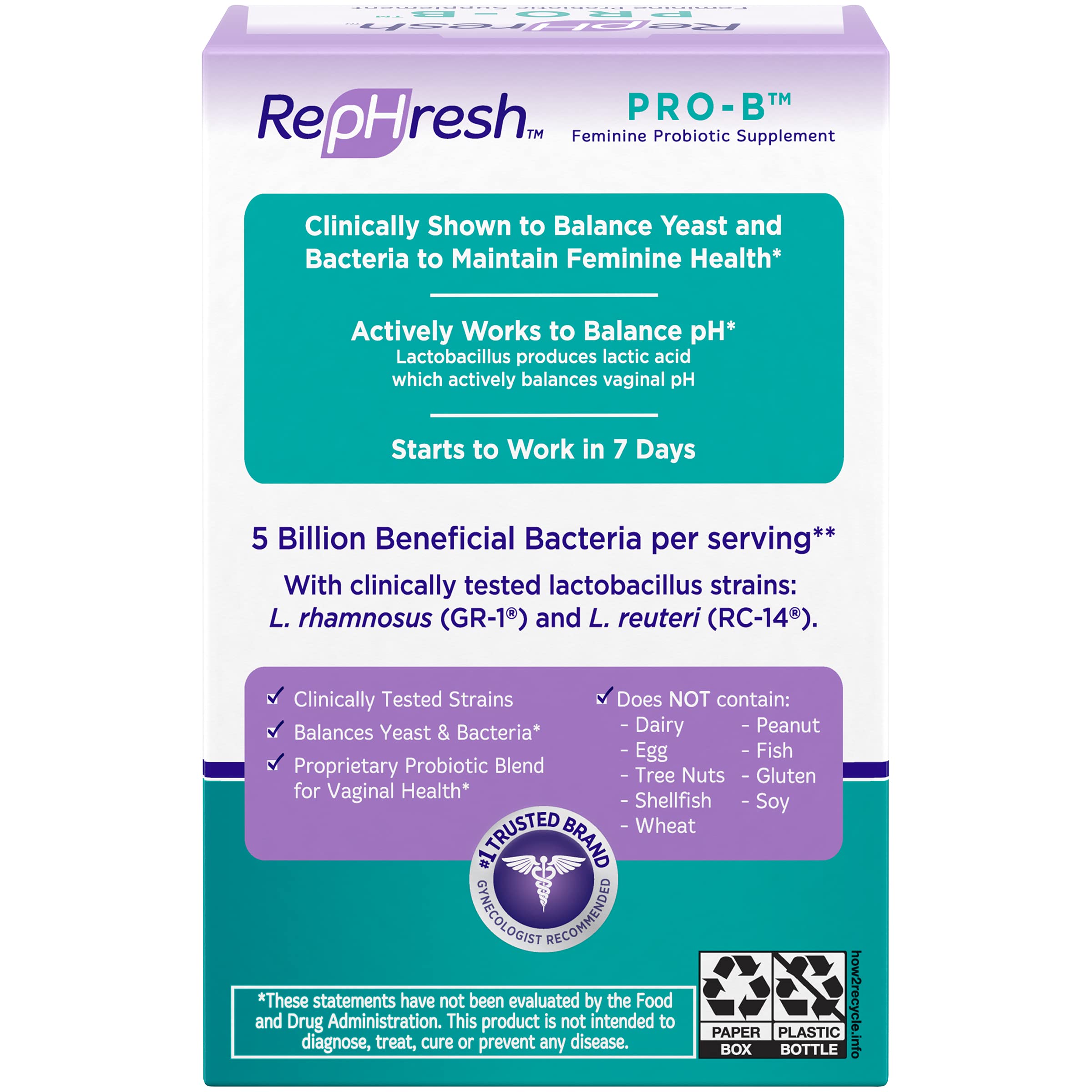 RepHresh Pro-B Probiotic Feminine Supplement - 5 Pack My Store Au supplements