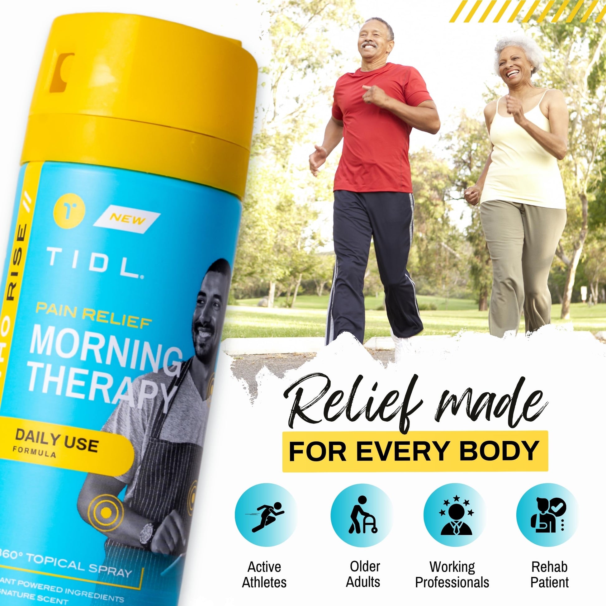 TIDL Pain Relief Spray, 3 Oz, Refreshing Morning Therapy for Muscle, Joint & Neck Pain Relief, Energizing, Plant-Based Menthol & Camphor Pain Reliever, Quick Drying Formula TIDL Au supplements