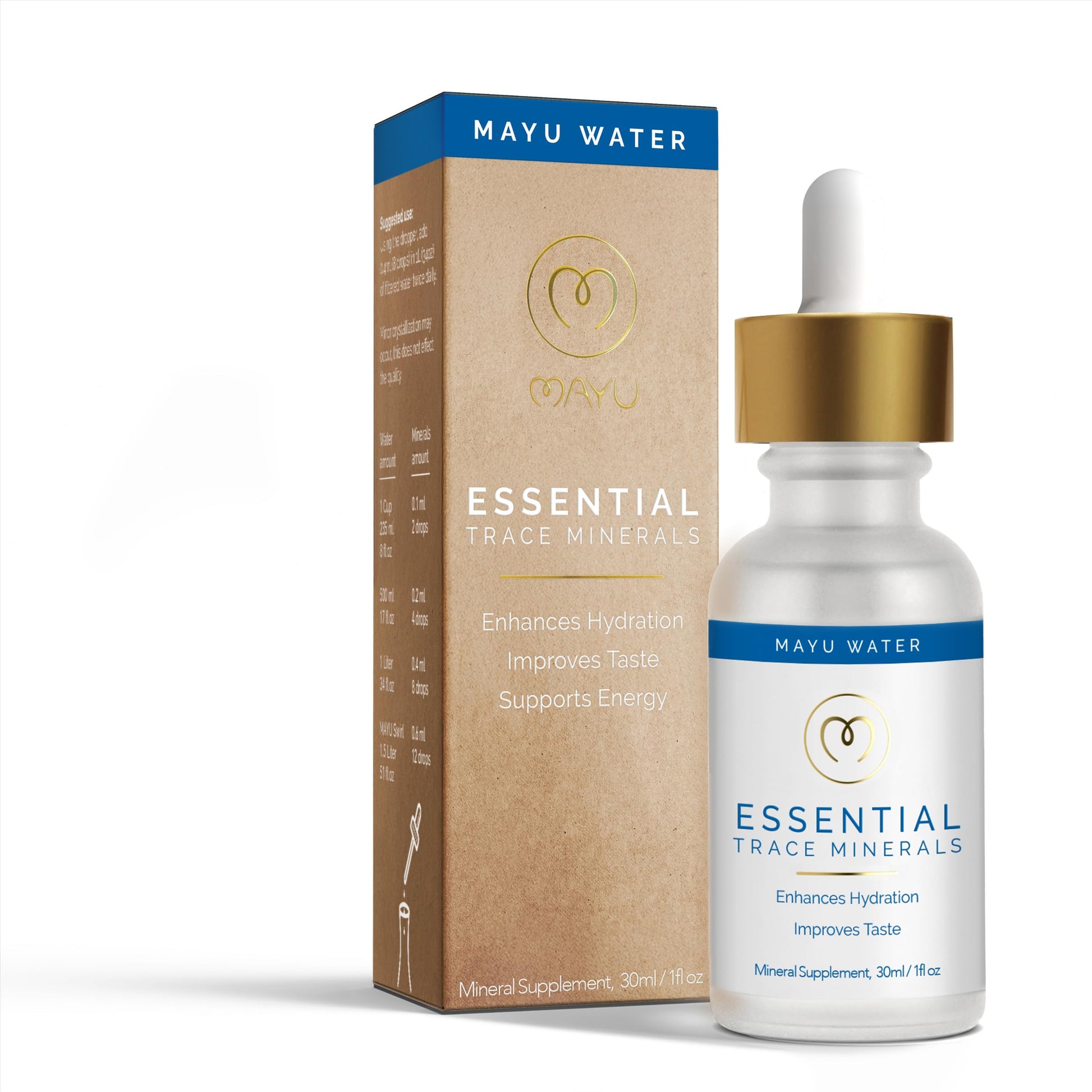 MAYU Trace Mineral Drops - 1 Bottle - 80+ Full-Spectrum Ionic Minerals for Water - Great-Tasting Mineral Supplement for Hydration - Magnesium, Potassium & Zinc - No Additives - 30 Servings mayu Au supplements