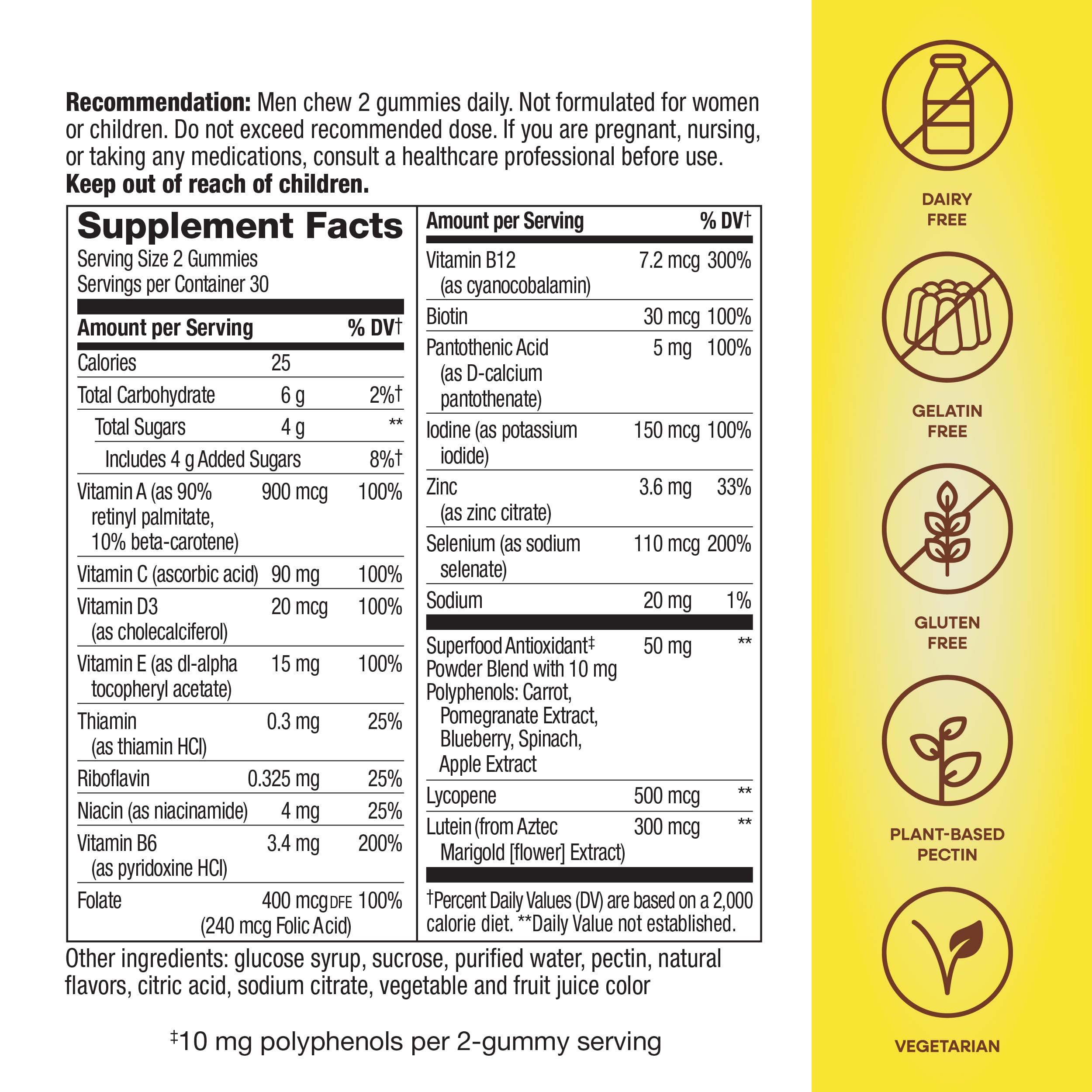 Nature's Way Alive! Men’s 50+ Daily Gummy Multivitamins, Supports Healthy Brain, Eyes, Heart*, B-Vitamins Nature's Way Au supplements