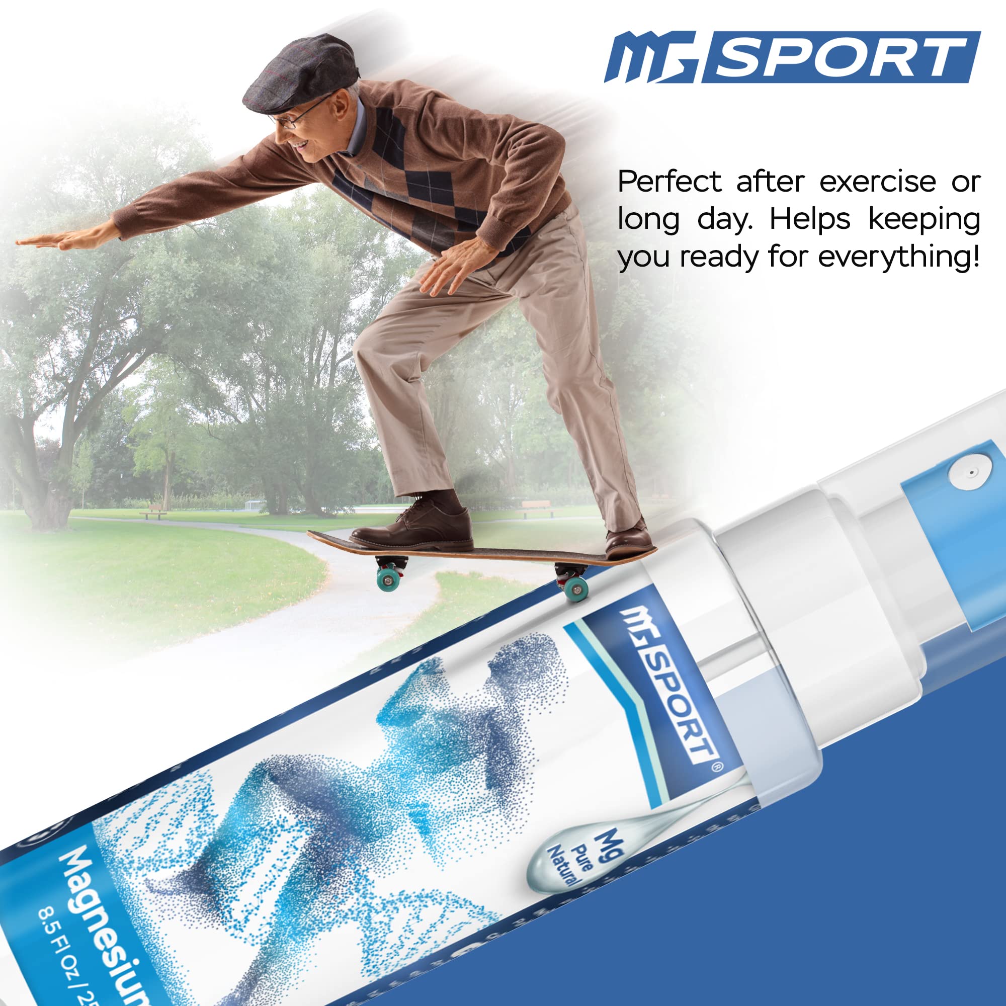 High Absorption Pure Magnesium Oil Spray – 250 ml – 100% Pure Magnesium Chloride MGSPORT Au supplements