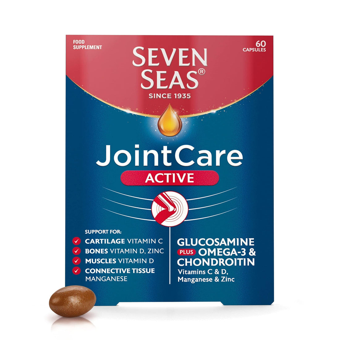 Seven Seas JointCare Active, With Glucosamine, Omega-3, Chondroitin, Vitamins C and D Seven Seas Au supplements