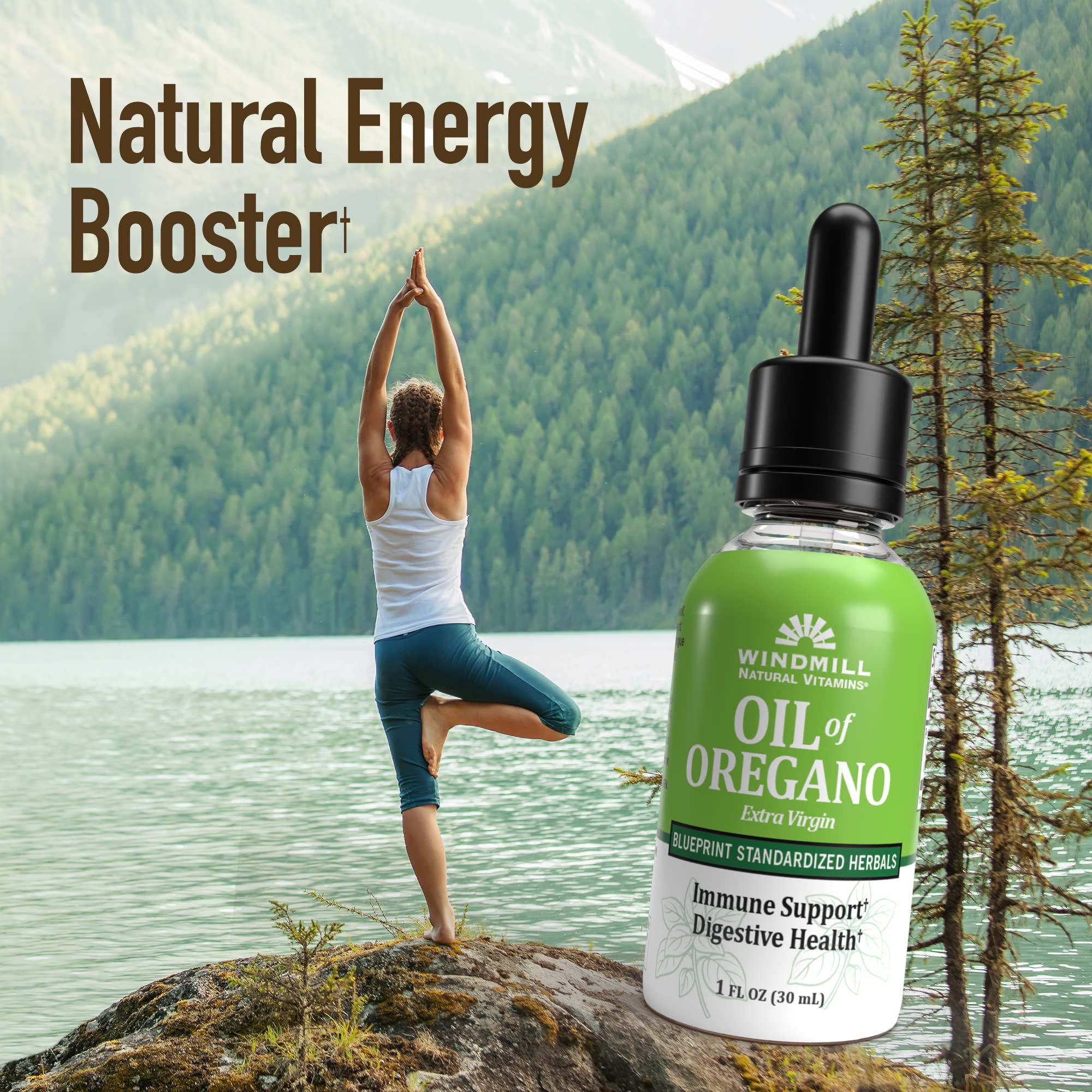 Windmill Natural Vitamins Oil of Oregano, Herbal Blend for Immune Support, Supports Digestive Health, 1 fl oz, 448 Servings Windmill Au supplements