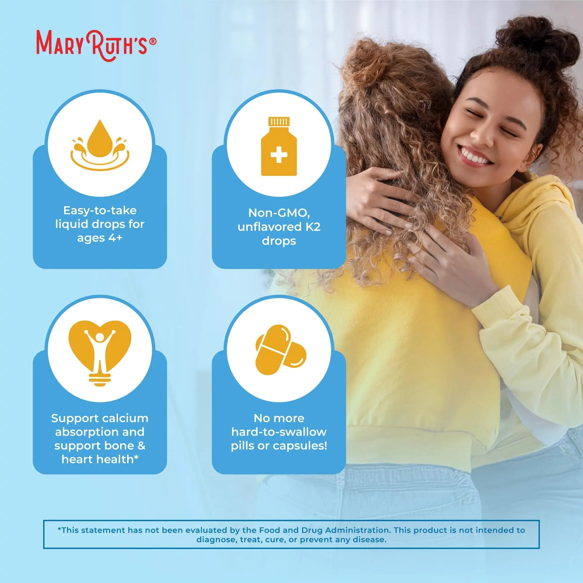 MaryRuth’s USDA Organic Vitamin K2 MK7 Liquid Drops for Adults & Kids | Sourced from Natto | Menaquinone- 7 | Vegan K2 Vitamin for Bone Health & Calcium Absorption | 1oz | Up to 90 Servings MARYRUTH'S Au supplements