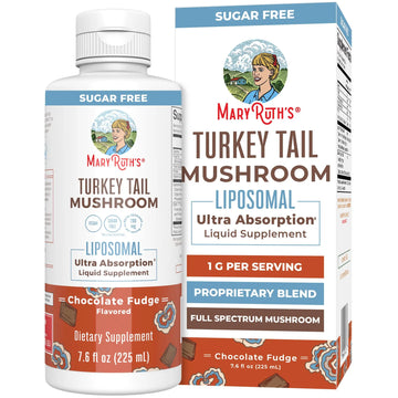 MaryRuth Organics Turkey Tail Mushroom Supplement | Ultra Absorption Liposomal | Full Spectrum | 200mg Beta-Glucans Per Serving | Vegan | 7.6 oz | 15 Servings MARYRUTH'S Au supplements