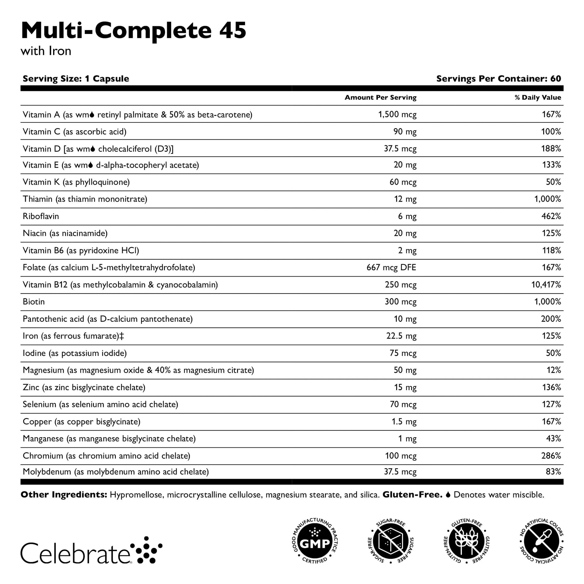Celebrate Vitamins Multi-Complete | Bariatric Multivitamin with 45 mg Iron—Daily Essential Vitamins & Minerals Celebrate Bariatric Supplements Au supplements