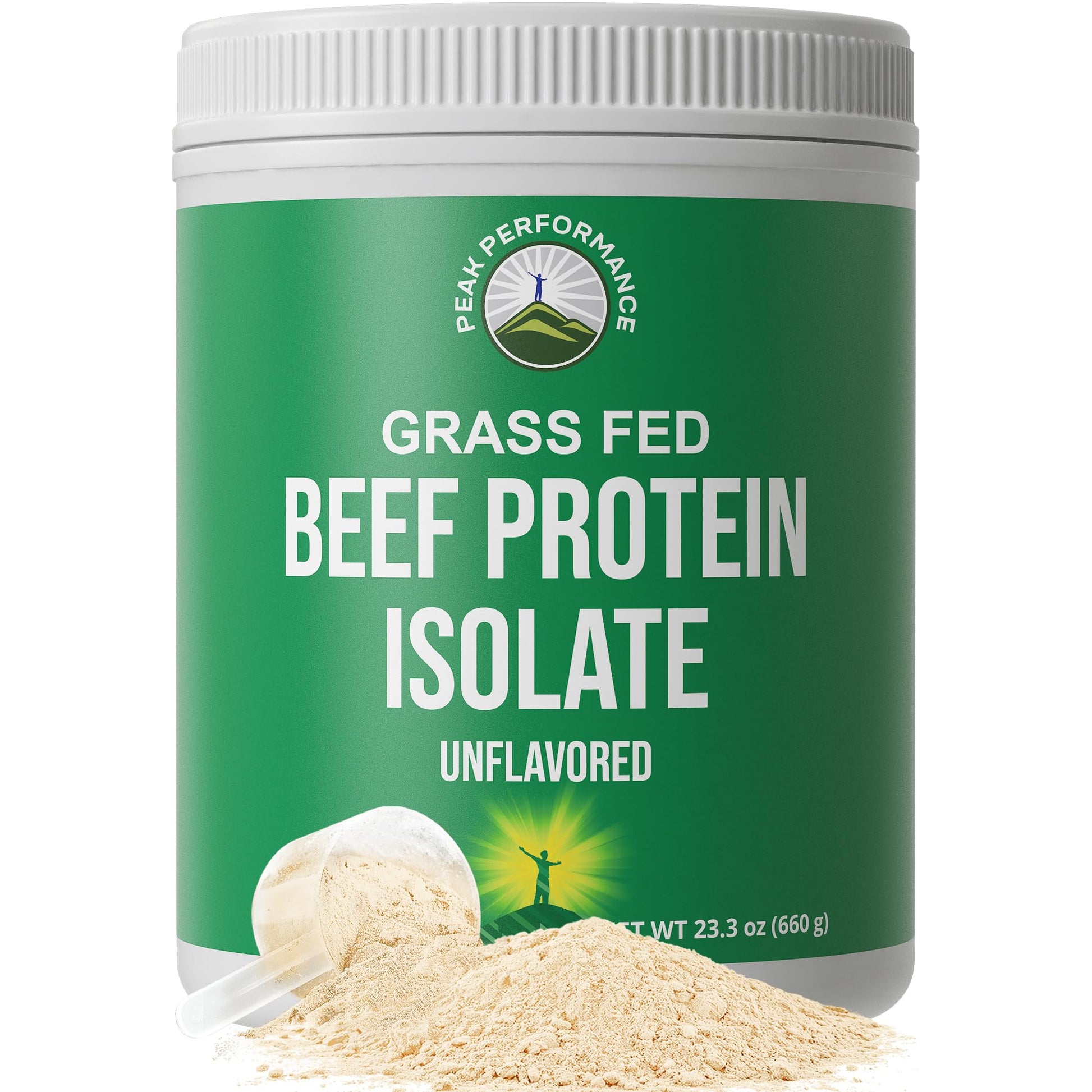 Grass Fed Beef Protein Powder - Lactose Free Great Tasting Beef Protein Isolate. Complete Animal Based Non Dairy Paleo Carnivore Supplement for Prime Muscle Building. No Whey. Unflavored Peak Performance Au supplements