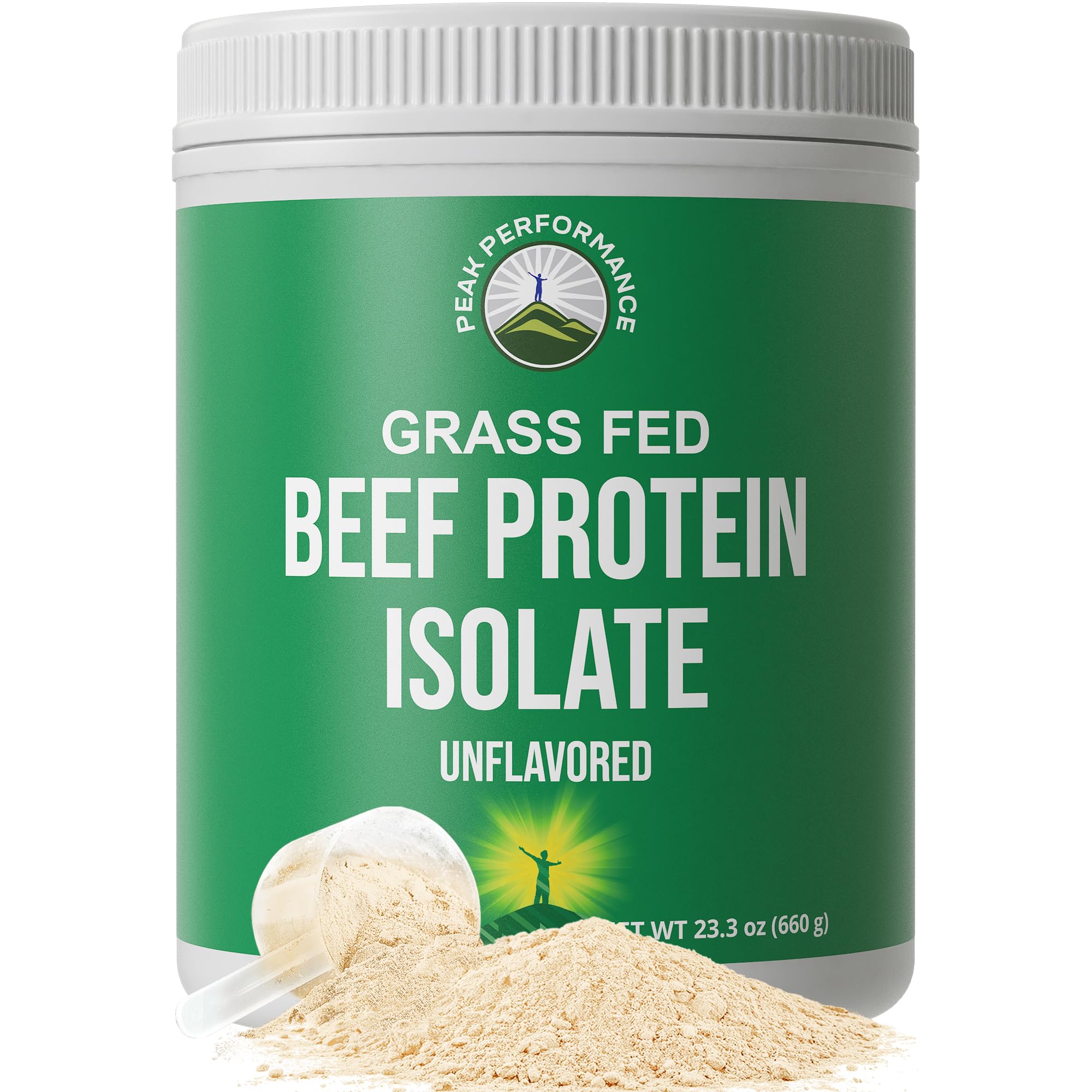 Grass Fed Beef Protein Powder - Lactose Free Great Tasting Beef Protein Isolate. Complete Animal Based Non Dairy Paleo Carnivore Supplement for Prime Muscle Building. No Whey. Unflavored Peak Performance Au supplements