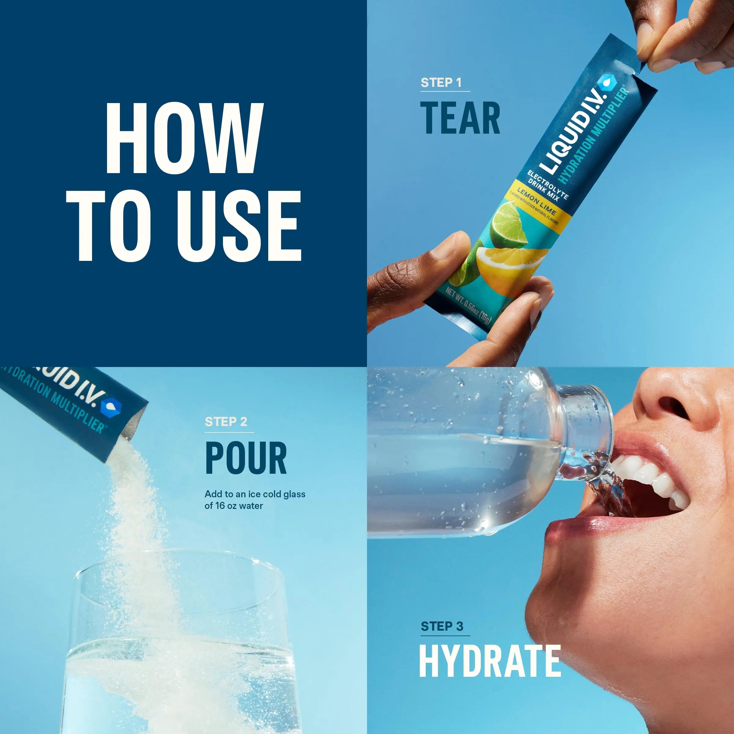 Liquid I.V.® Hydration Multiplier - Pina Colada | Electrolyte Powder Drink Mix | 1 Pack (16 Servings) Liquid I.V. Au supplements
