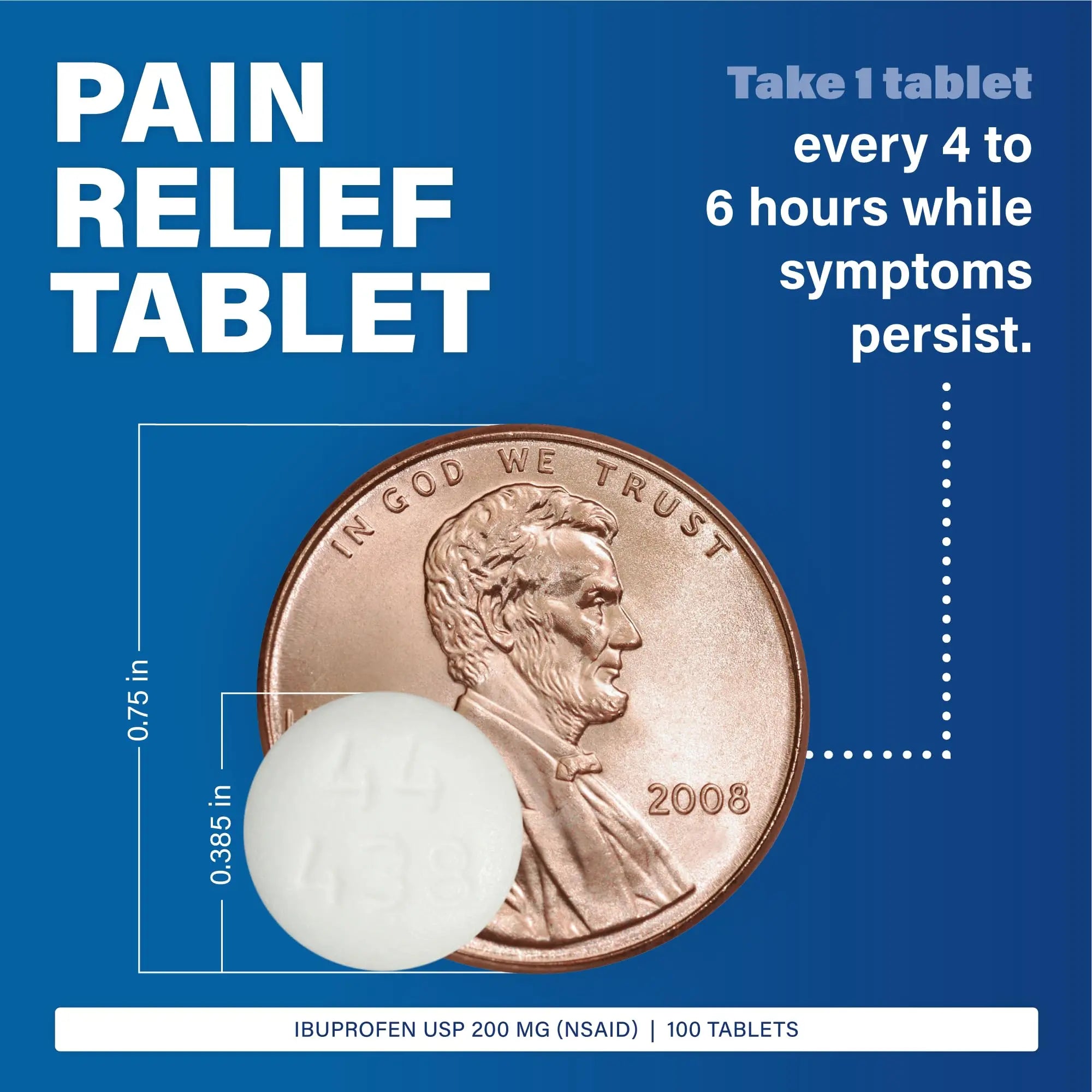 MAJOR Dye-Free Ibuprofen Tablets 200 mg - Helps Temporarily Reduce Fevers - Offers Pain Relief - 100 Tablets (1-Pack) MAJOR Au supplements