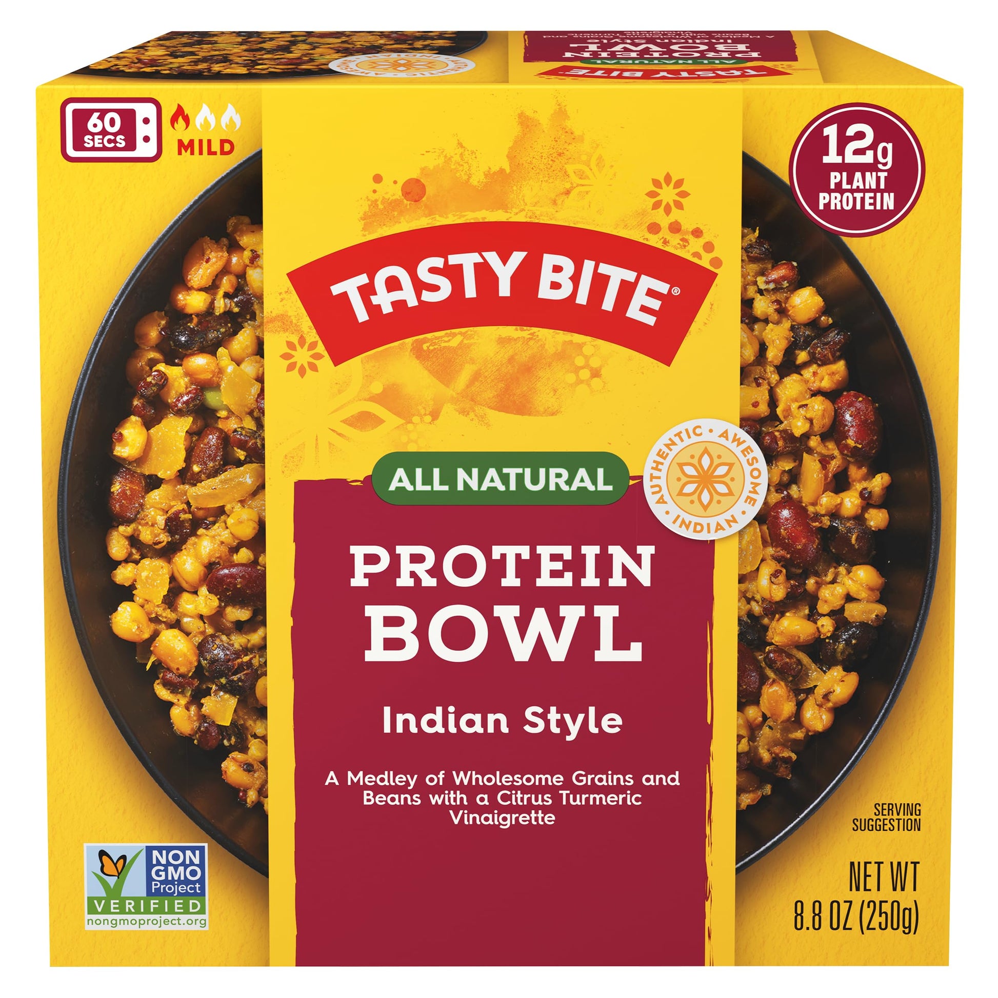 TASTY BITE Indian Protein Bowl, 8.8 Ounce, Pack of 6, Ready to Eat, Microwaveable TASTY BITE Au supplements