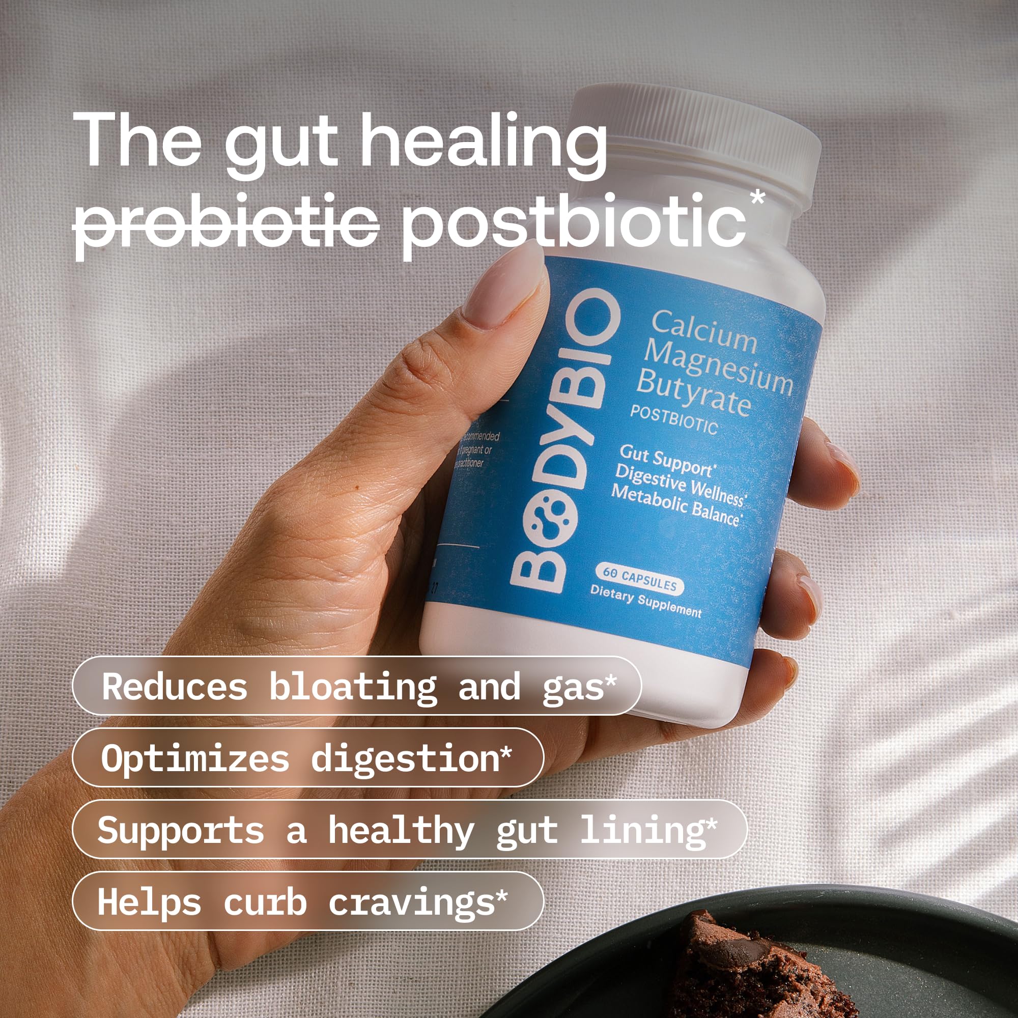 BodyBio Butyrate - Postbiotic for Gut Health, Digestive Support, Bloat, Gas & Constipation Relief, Leaky Gut Repair - Calcium, Magnesium + Butyric Acid Supplement for GI Wellness BodyBio Au supplements