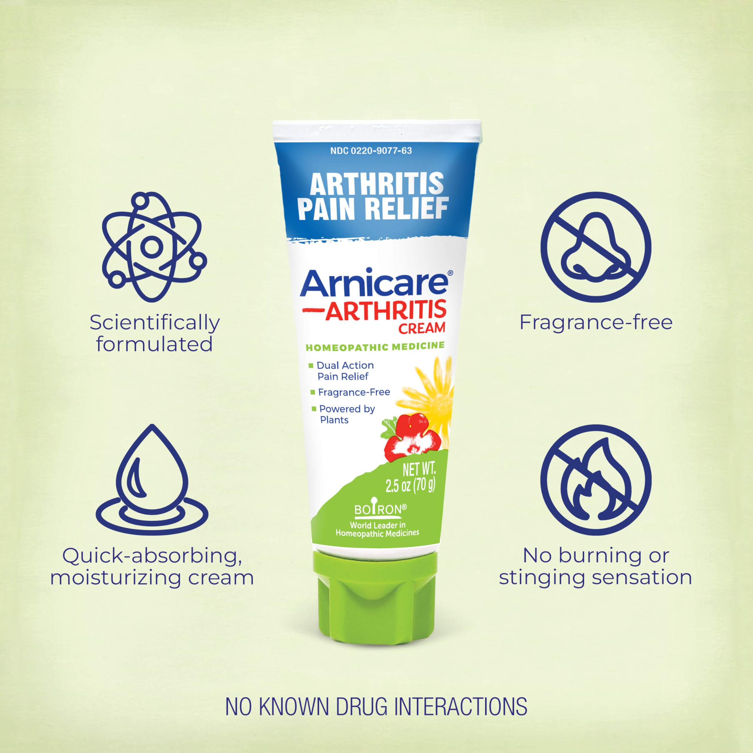 Boiron Arnicare Arthritis Cream for Pain Relief of Knees, Hands, Wrists, Elbows, Joints & Muscles – Quickly Absorbed & Fragrance-Free – 2.5 oz Boiron Au supplements