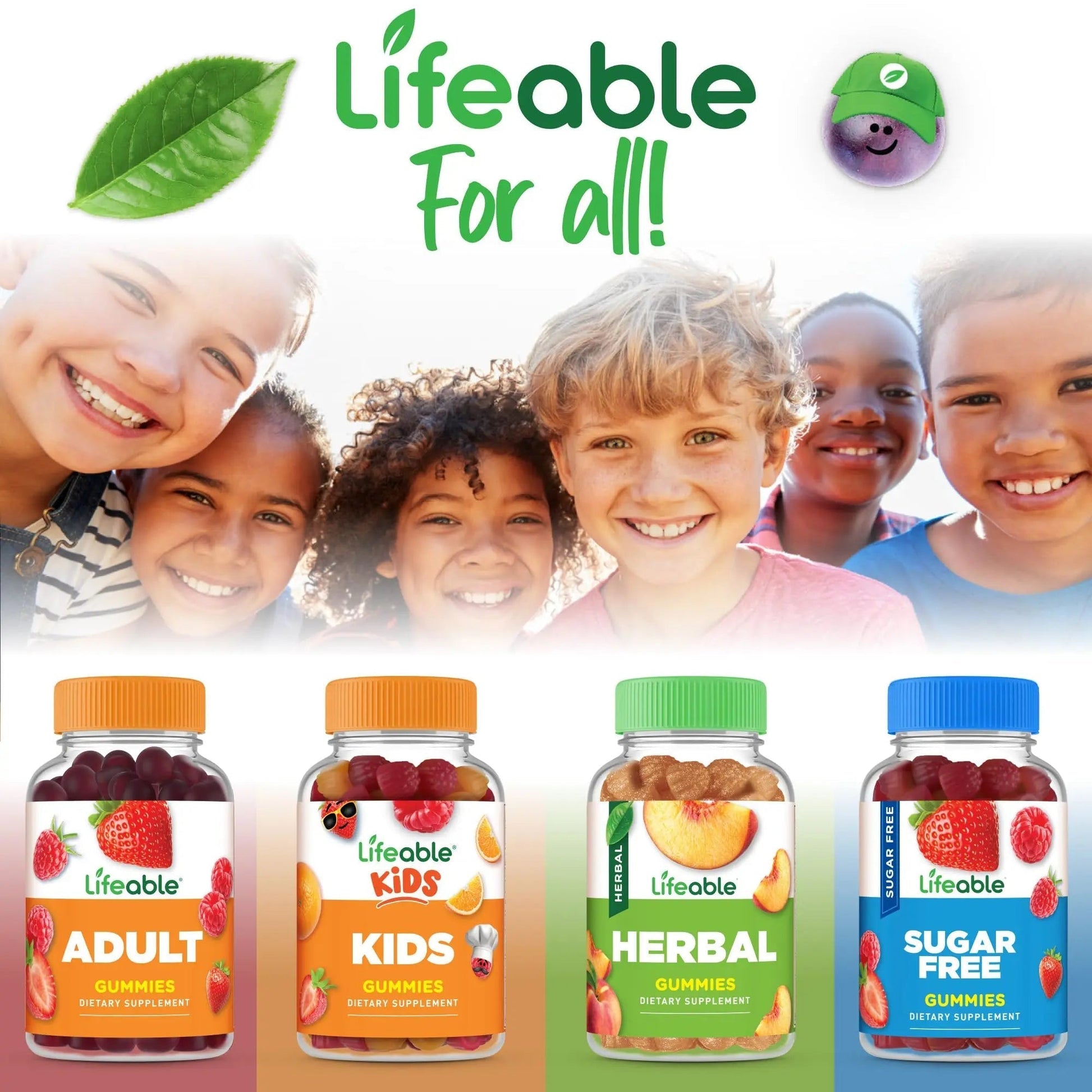 Lifeable Kids Multivitamin Gummies | Great Tasting Multivitamin for Kids | with Vitamins A, C, D, E, B6, B12, Zinc, Biotin Lifeable Au supplements