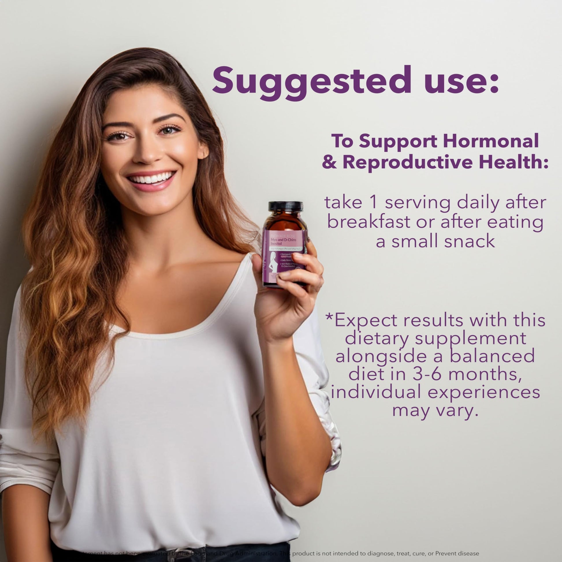 Myo-Inositol & D-Chiro Inositol 40:1 Blend + Vitamin D3 + Ashwagandha - Vegan Capsule Intimate Rose Au supplements