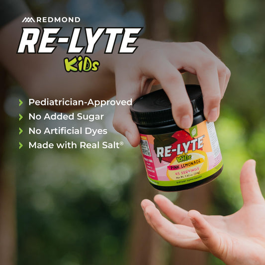 REDMOND Re-Lyte Kids Hydration Electrolyte Mix Powder, Pink Lemonade 7.62 oz REDMONDUS supplements
