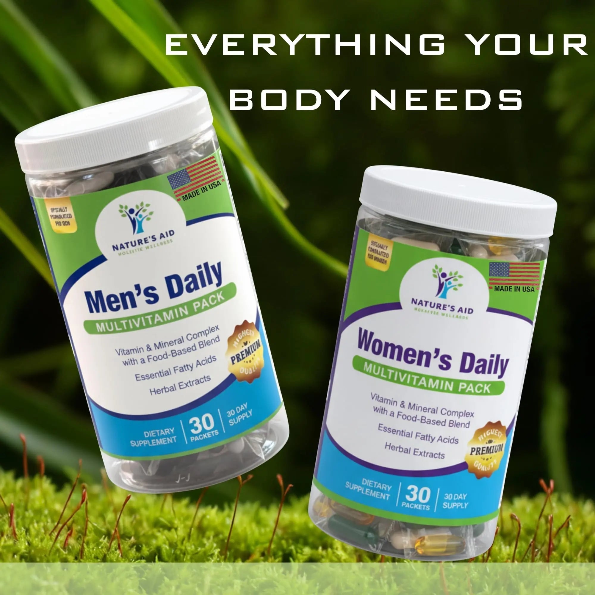 Nature’s Aid Women’s 7-30 Daily Multivitamin Packs for Energy, Focus & Performance Support | Natural Complete Vitamin Nature's Aid Holistic Wellness Au supplements