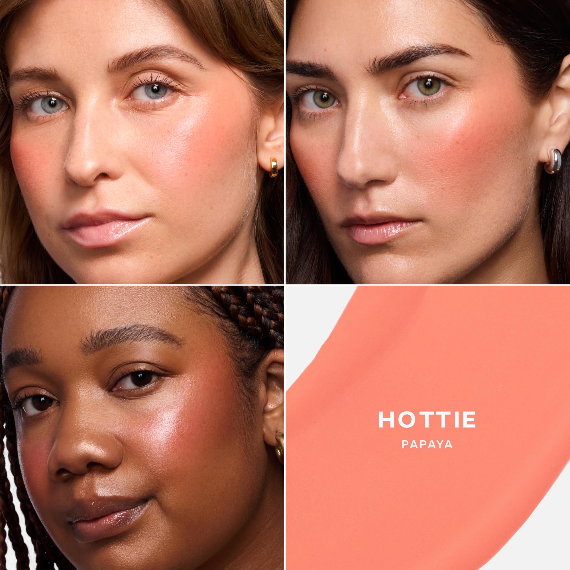 Saie Dewy Glow Duo - Dew Liquid Blush - (.40 oz, Hottie), Glossybounce Lip Gloss-Oil Hybrid (.17 oz, Splash) - Hydrating, Vegan Makeup for Radiant Cheeks & Lips Saie Au supplements
