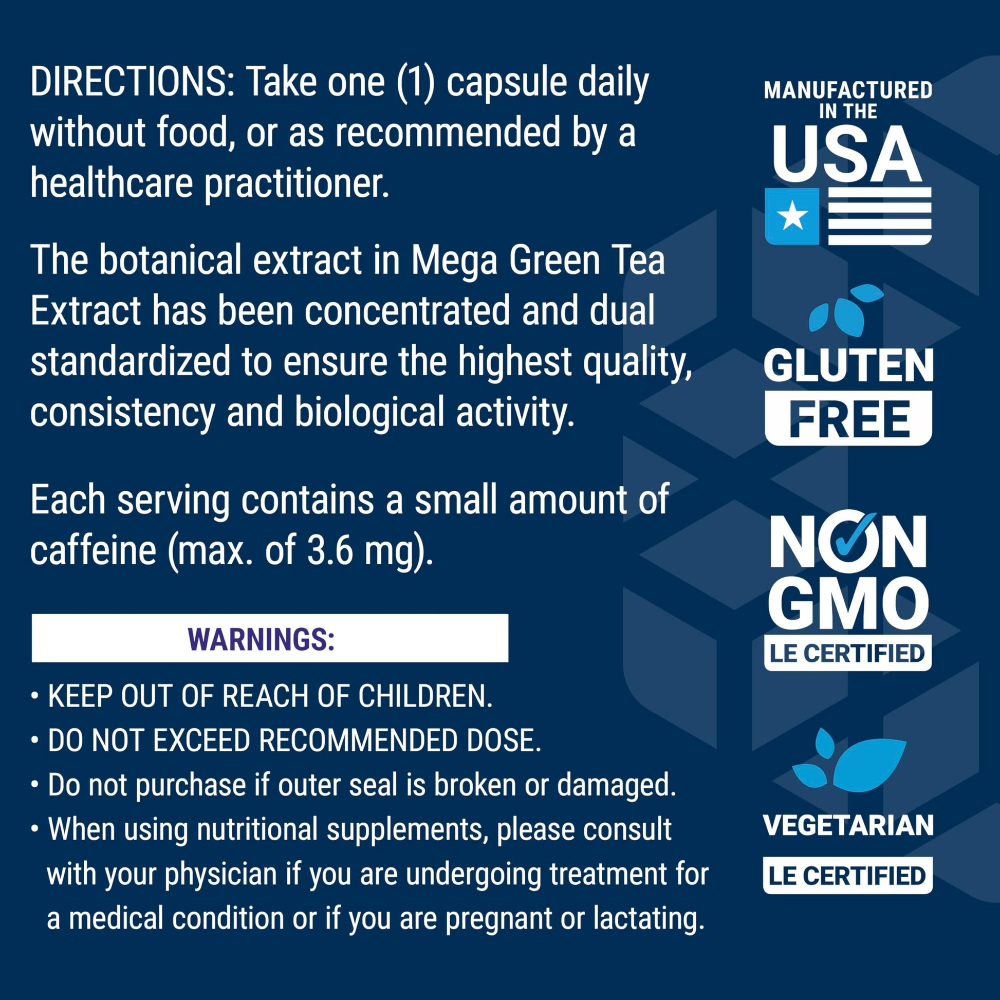 Life Extension Decaffeinated Mega Green Tea Extract – Polyphenol-Rich, Cell Health Life Extension Au supplements