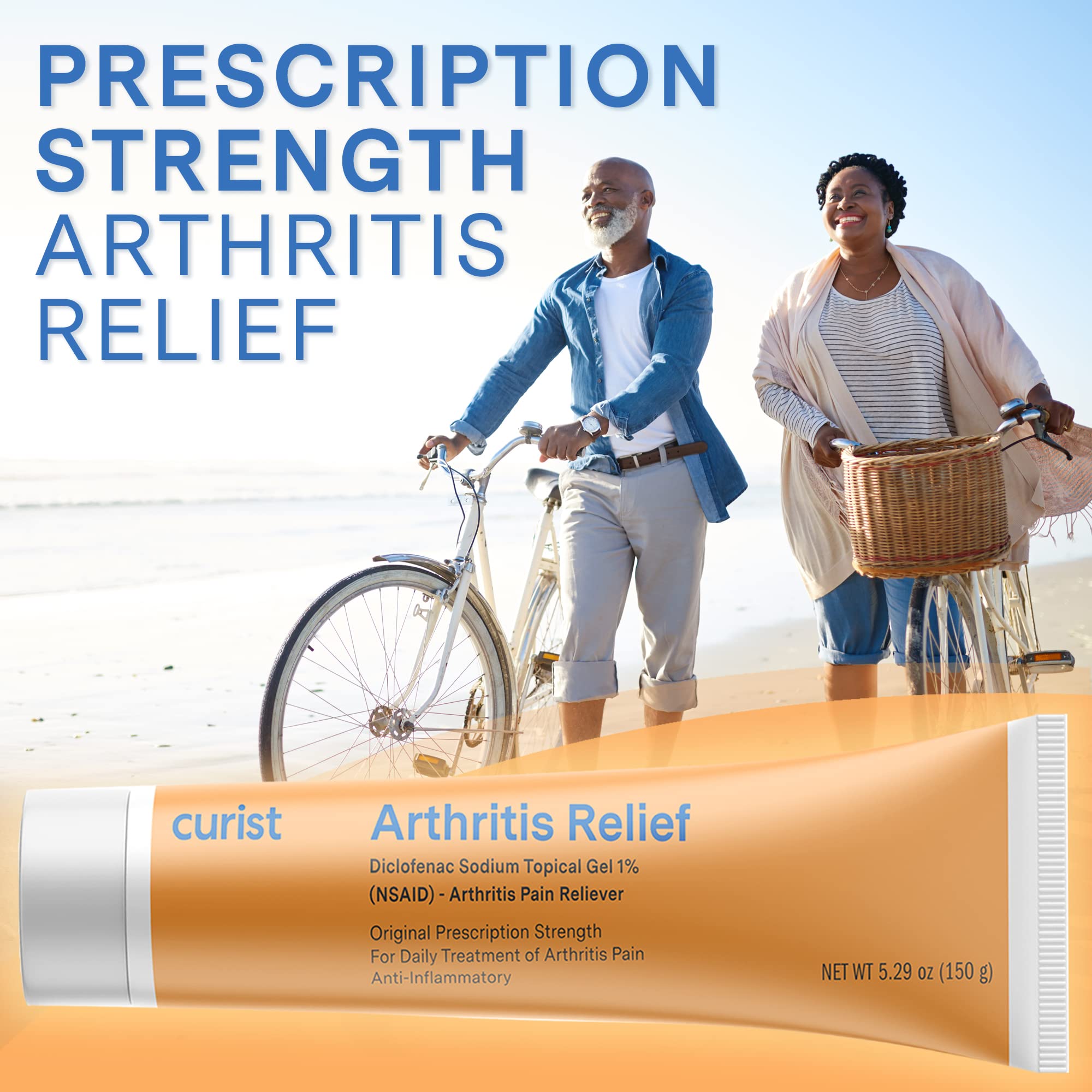 Curist Diclofenac Sodium Topical Gel 1 Percent 150g for Arthritis Pain - Joint Pain Relief for Hand/Foot Pain, Knee/Elbow Pain & Ankle Pain - 1% - 5.29oz Curist Au supplements